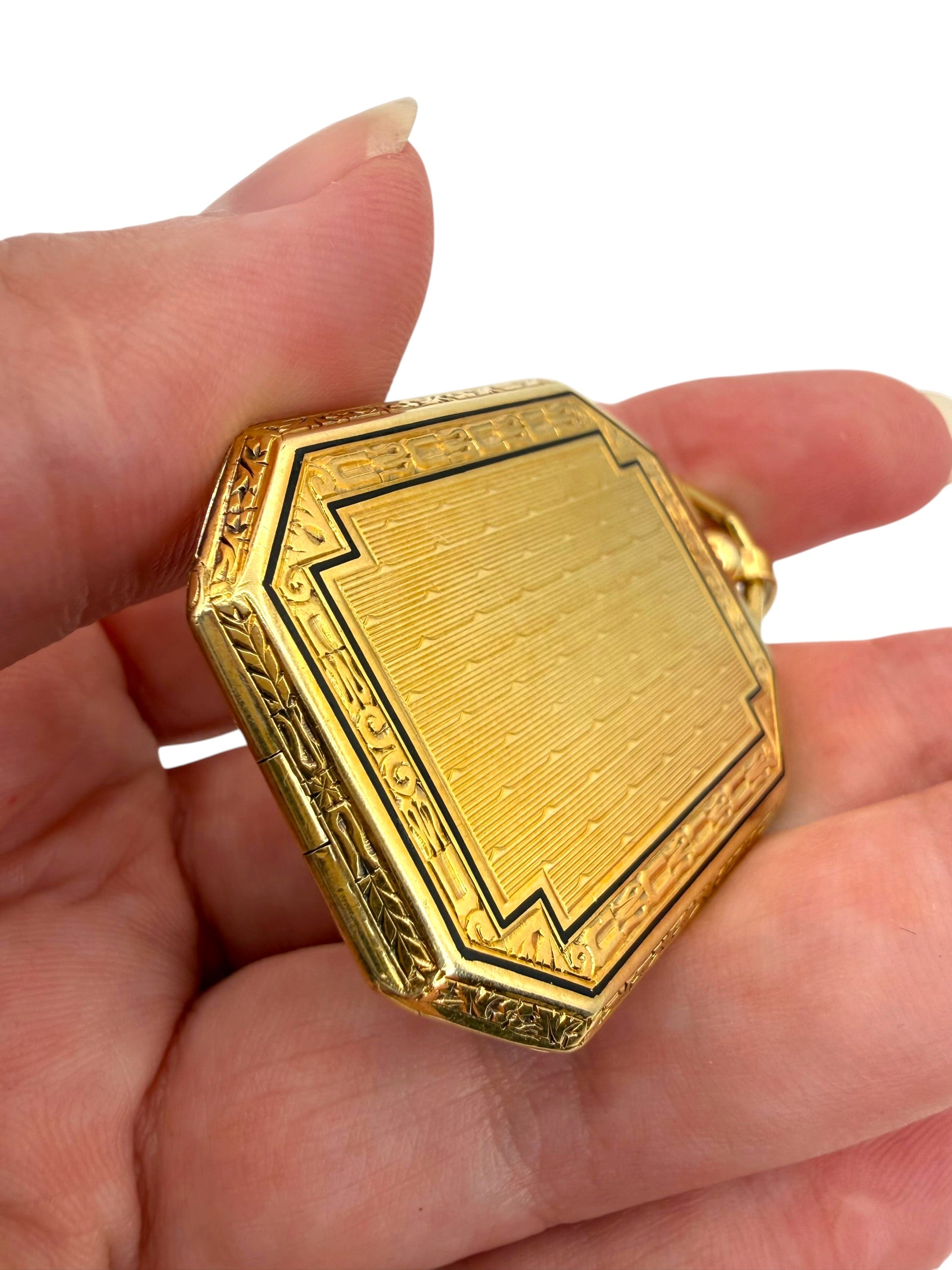 14k Edwardian Enamel Locket