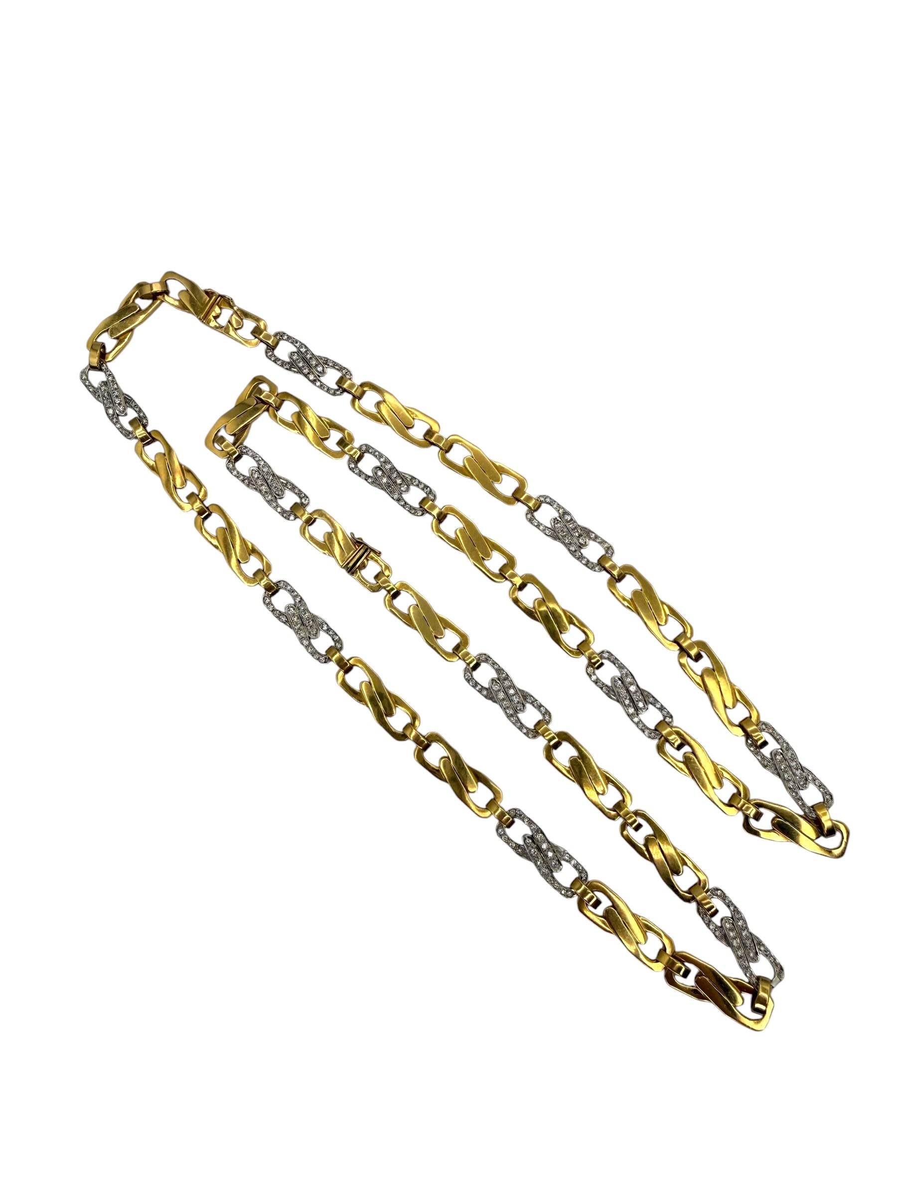 18k Carlo Weingrill Diamond Necklace Set