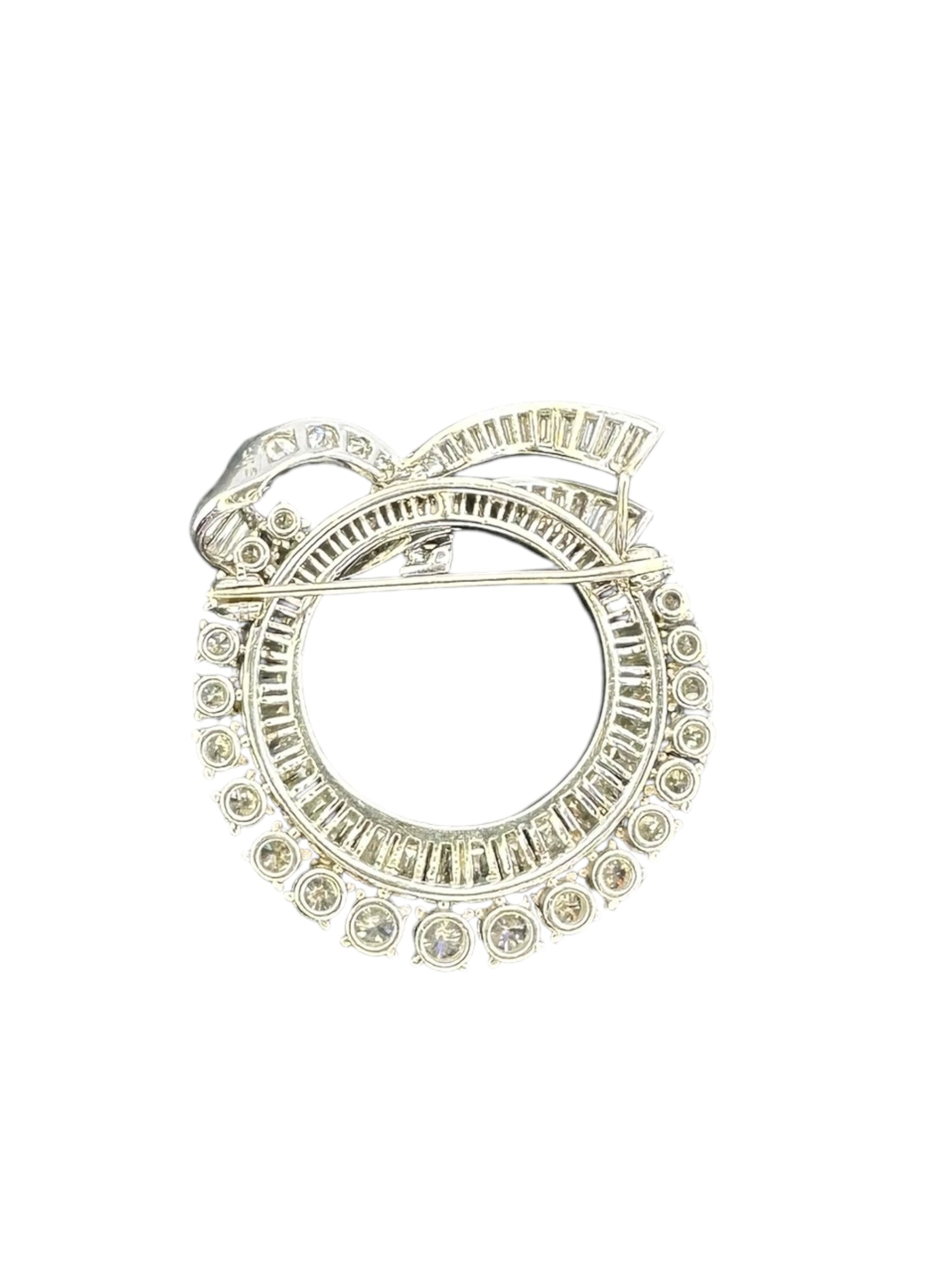 Platinum Diamond Wreath Brooch
