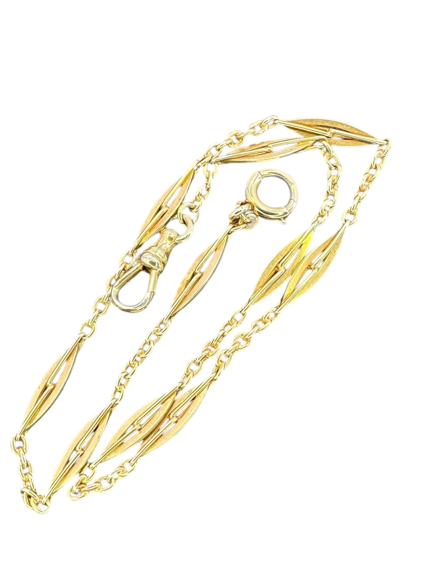 14k Twist Diamond Link Watch Chain