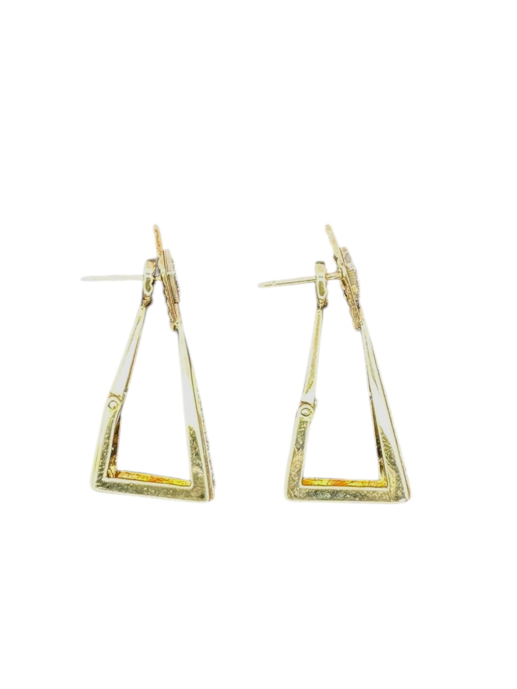 14k Diamond Drop/ Hoop Earrings