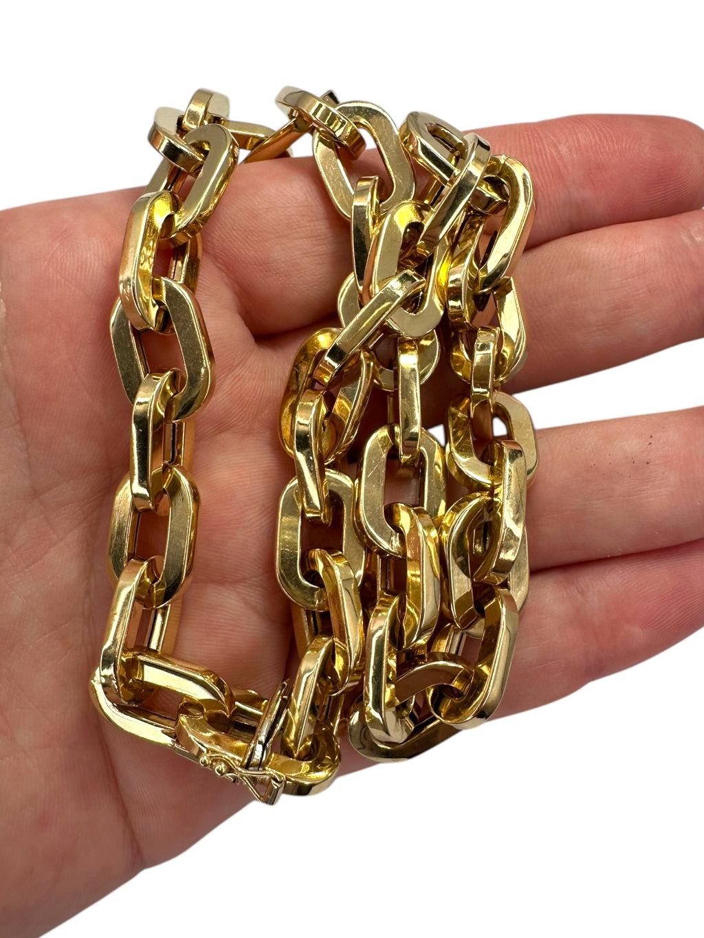 14k Chunky Chain Collar Necklace