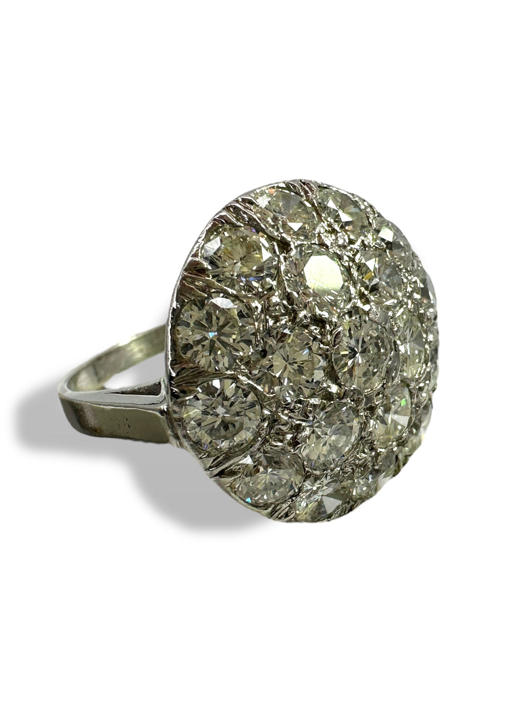Platinum Diamond Cocktail Ring