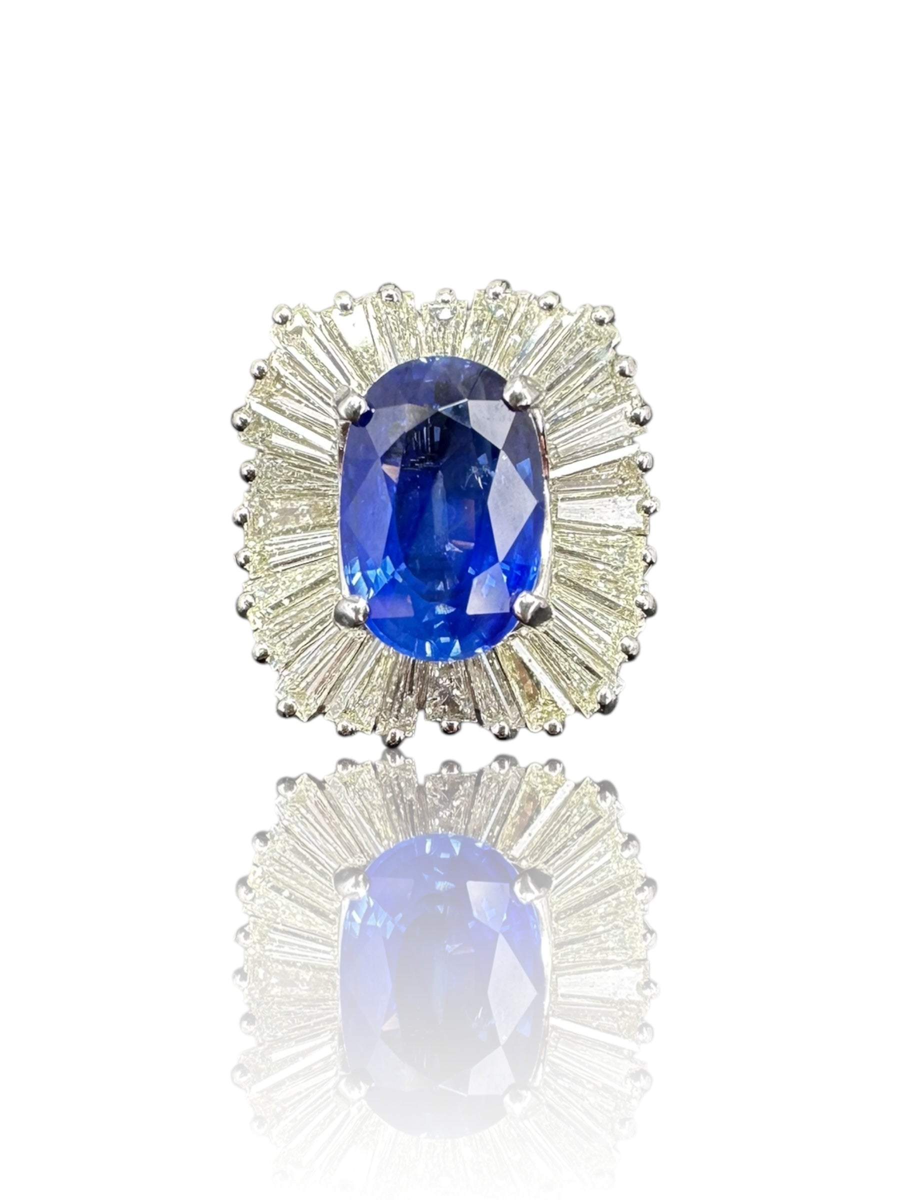 Platinum Sapphire Diamond Ringdant