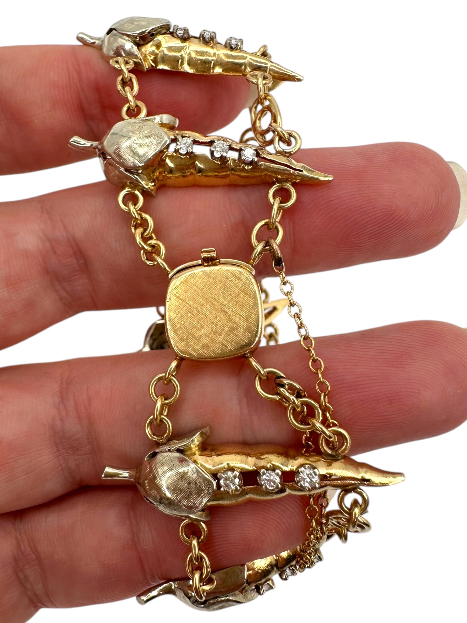 14k Diamond Pepper Bracelet