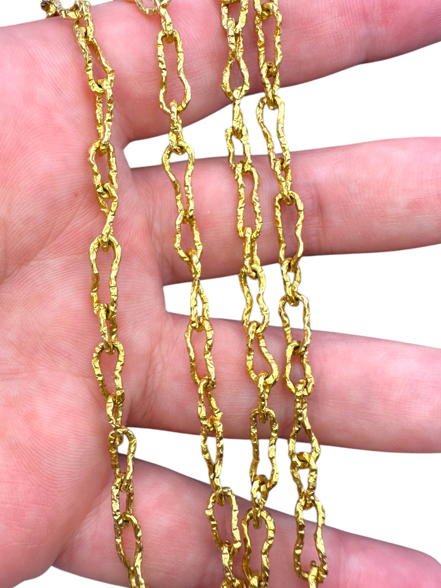18k Organic Link Necklace
