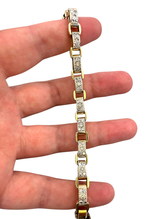 14k Diamond Chunky Chain Bracelet