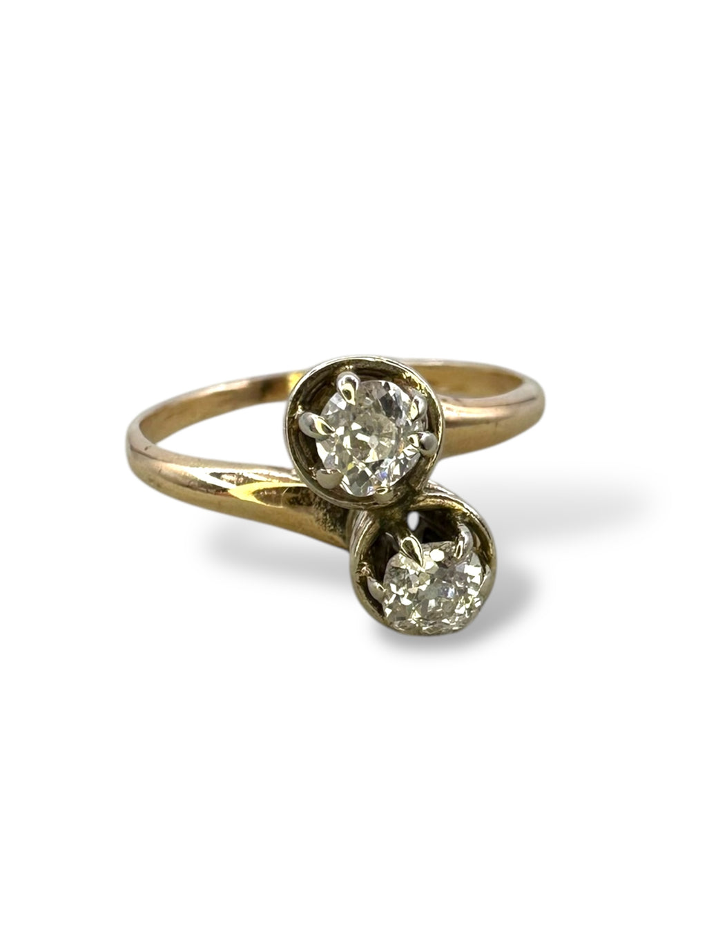 14k Diamond Toi Et Moi Ring