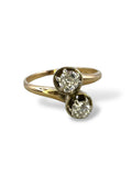 14k Diamond Toi Et Moi Ring