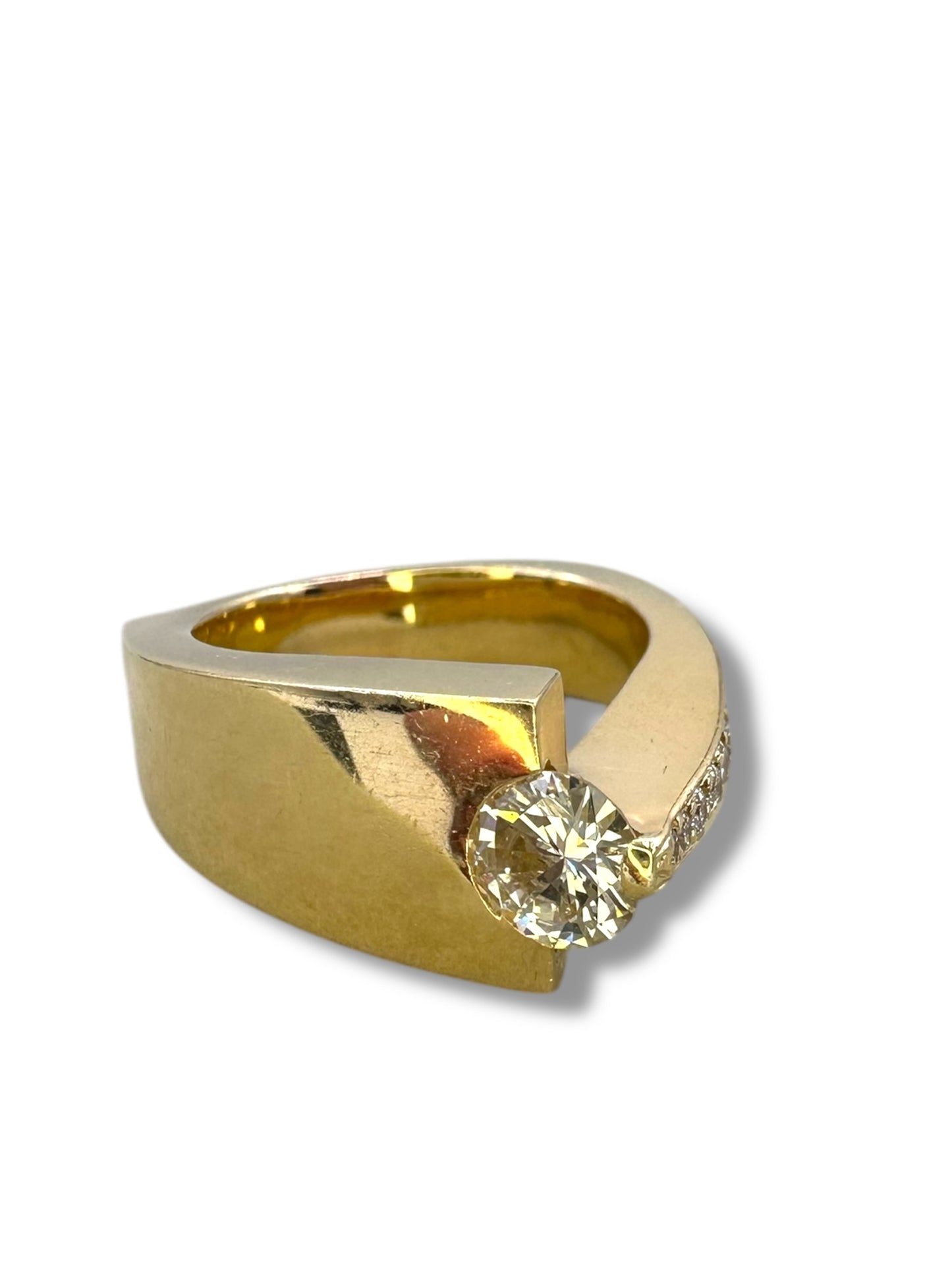 14k Diamond Comet Ring