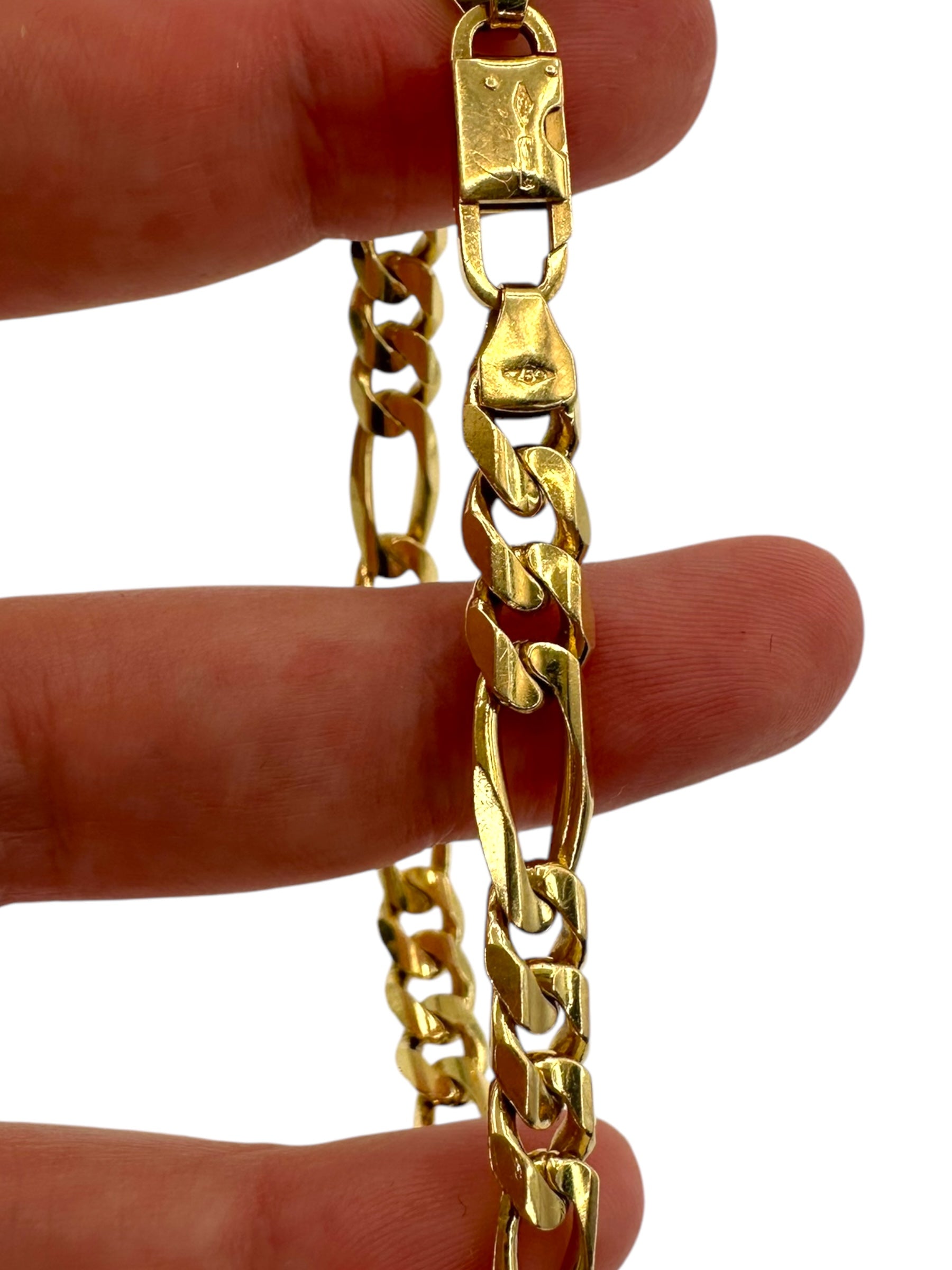 18k Figaro Link Bracelet