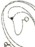Art Deco Platinum Sapphire Lavaliere Necklace