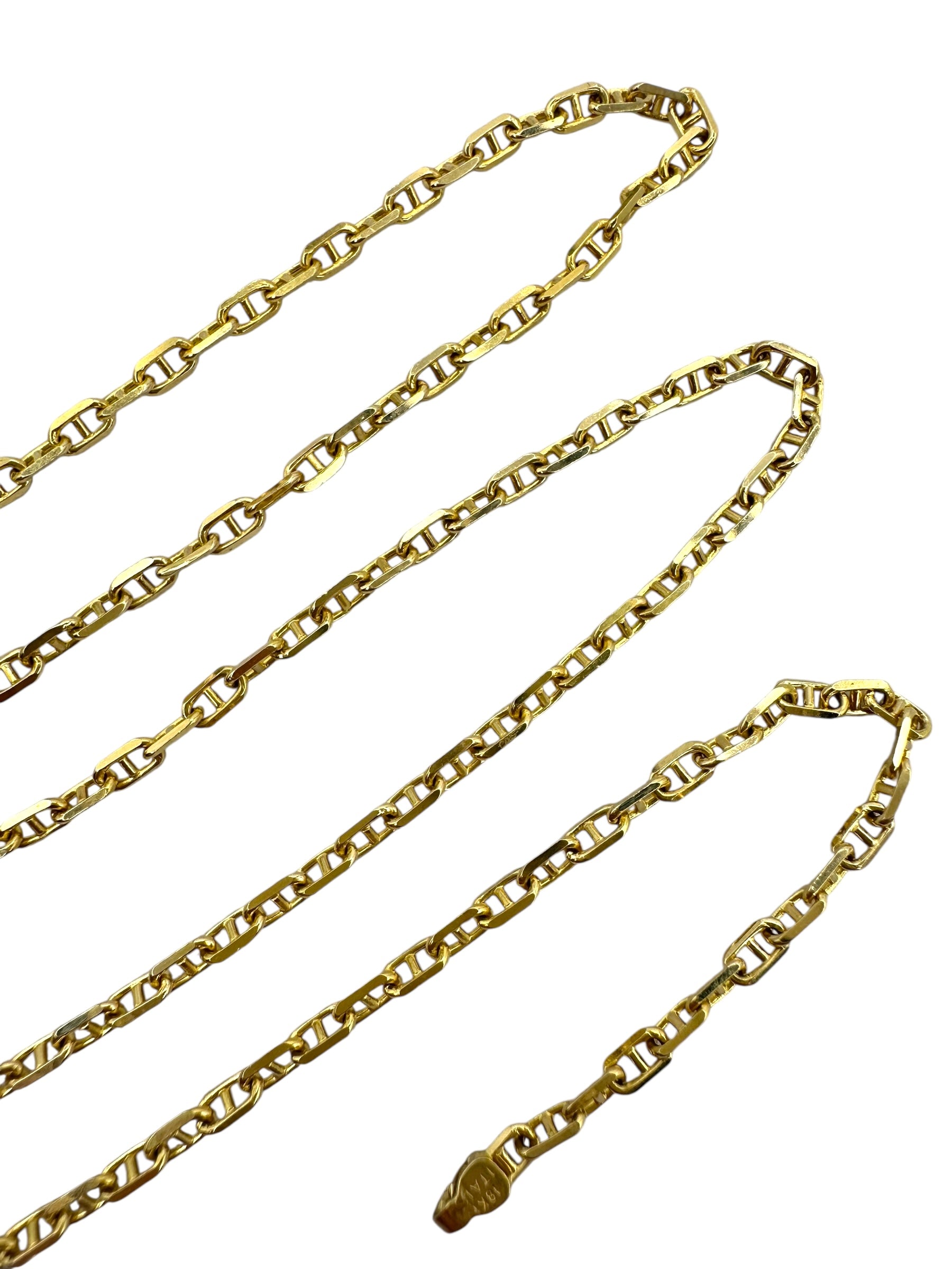 18k Anchor Link Necklace