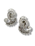 Platinum Mid-Century Diamond Earrings