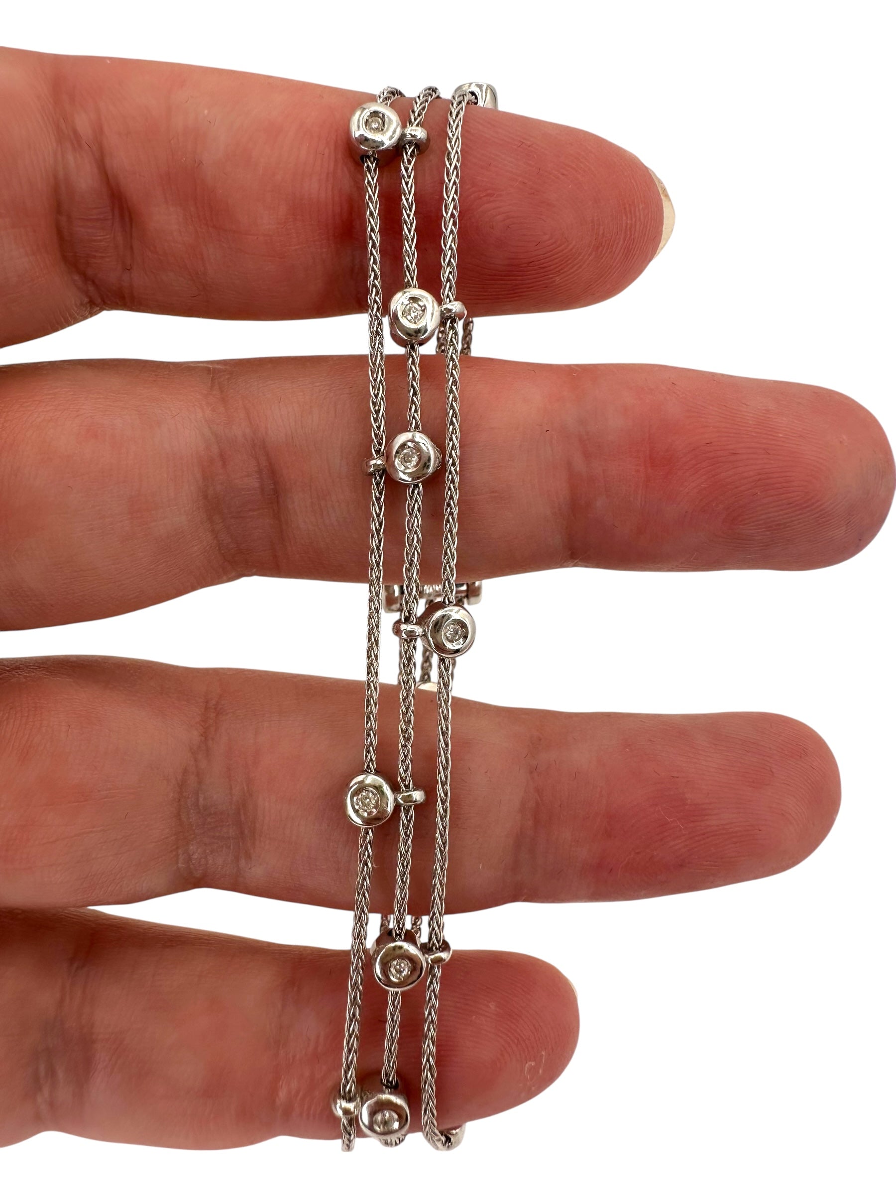 14k Floating Diamond Bracelet