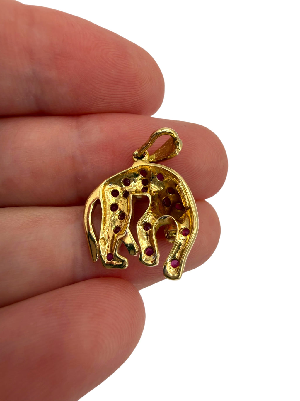 14k Ruby Panther Pendant