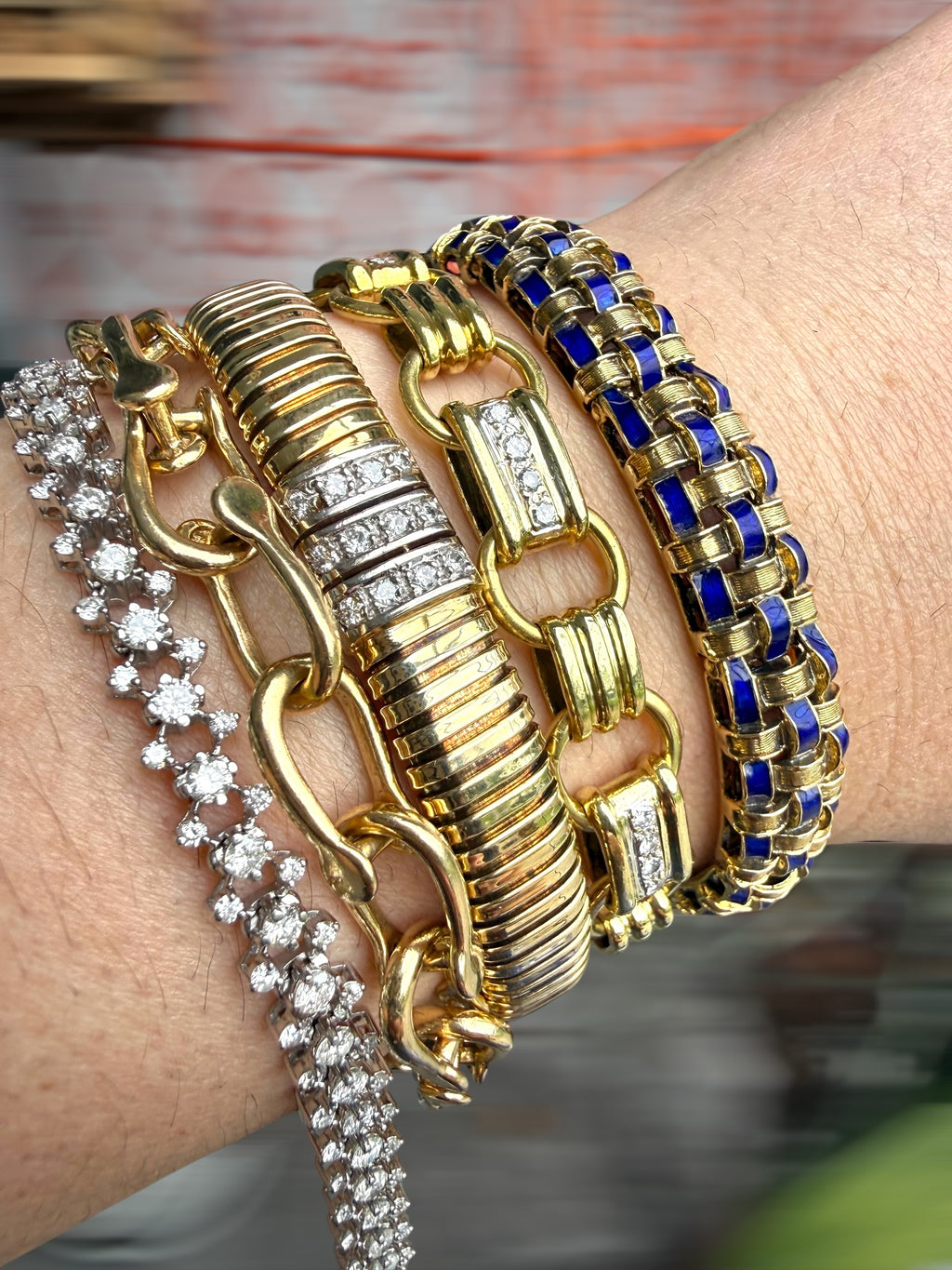 18k Diamond Chunky Bracelet