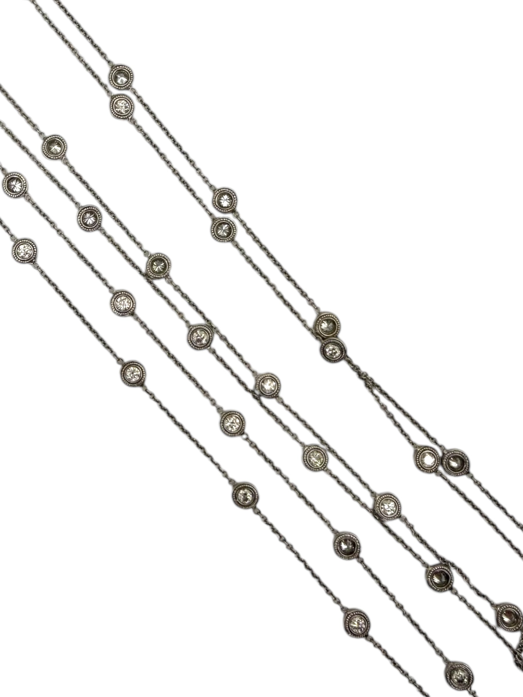 14k Diamond Station Necklace