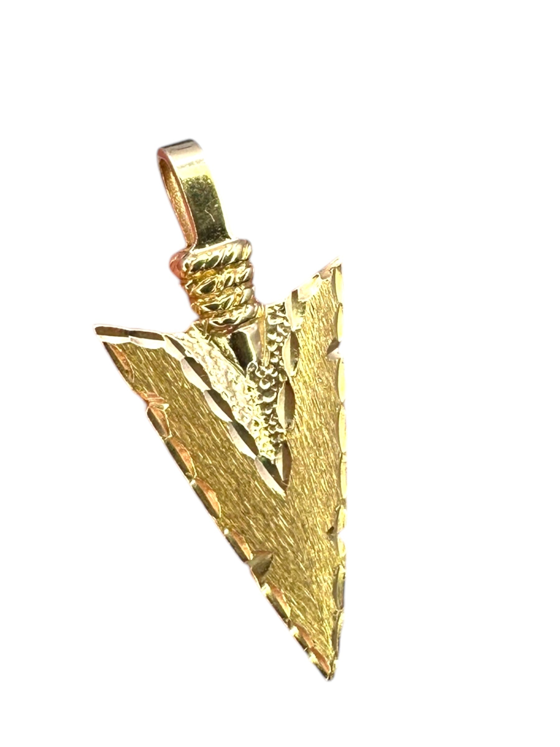14k Arrowhead Pendant