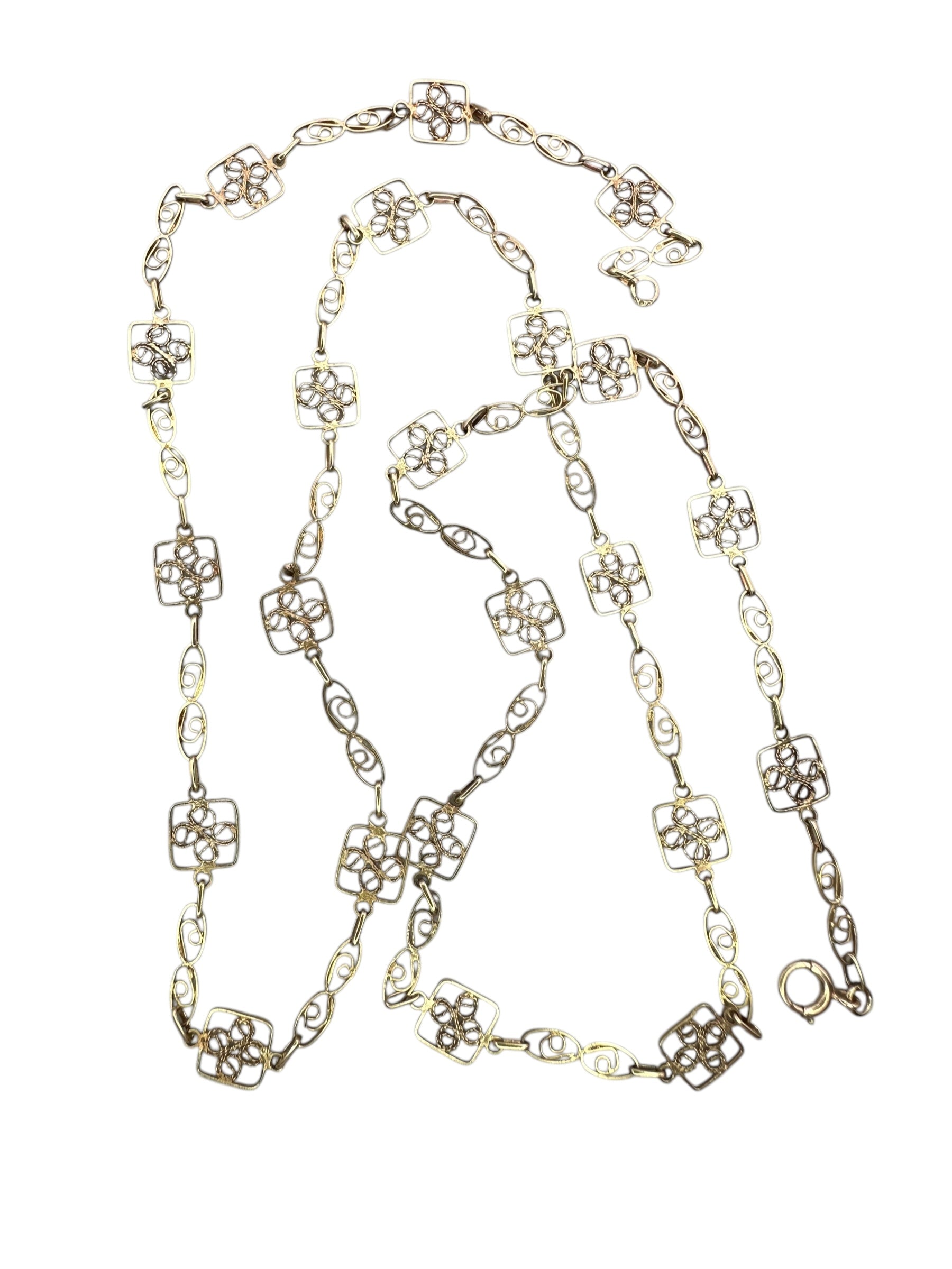 14k Filigree Delicate Necklace