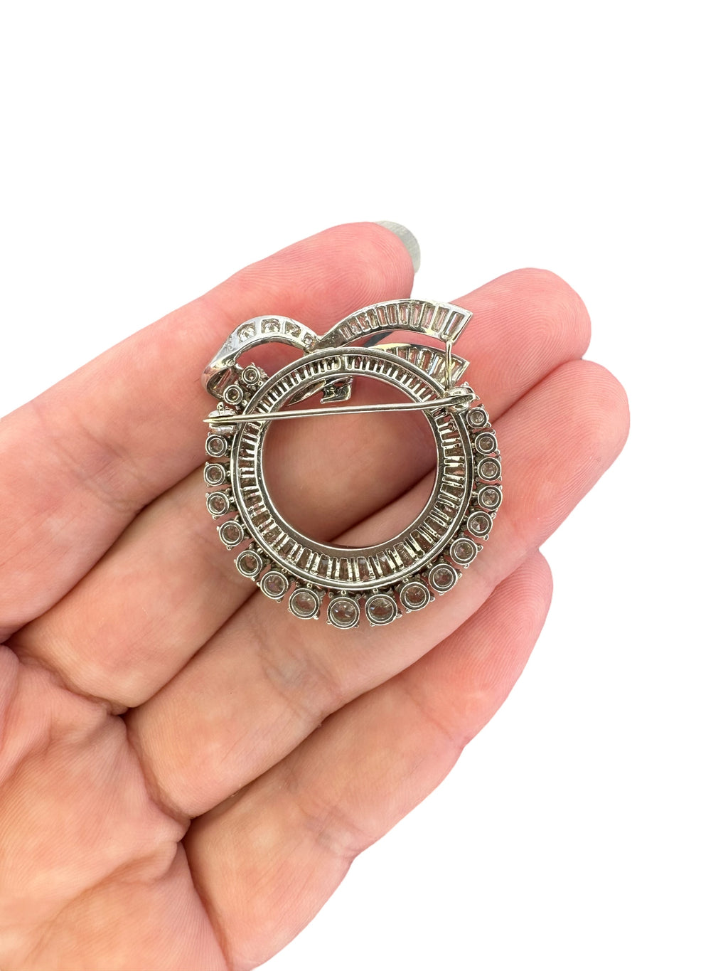 Platinum Diamond Wreath Brooch