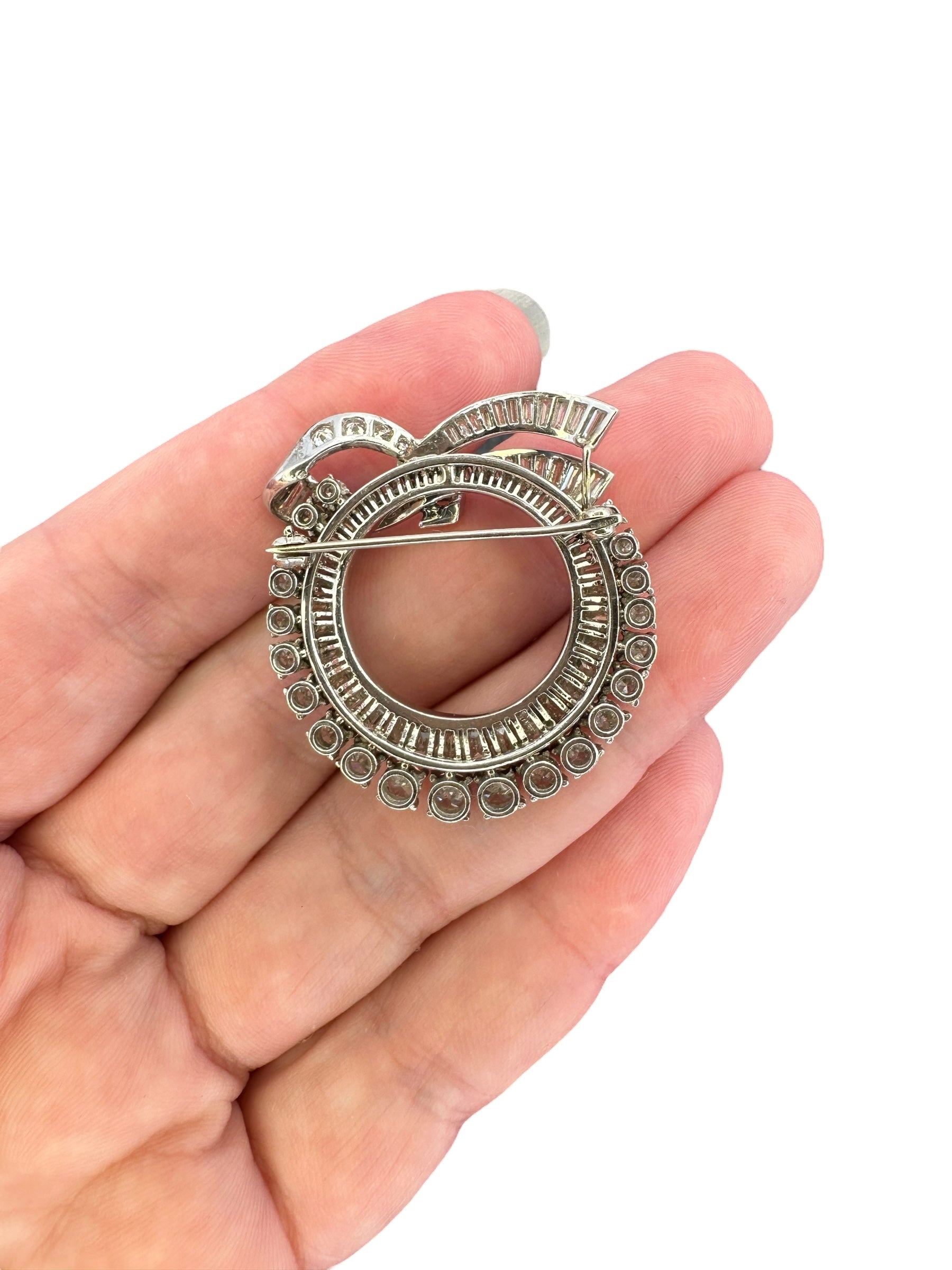 Platinum Diamond Wreath Brooch