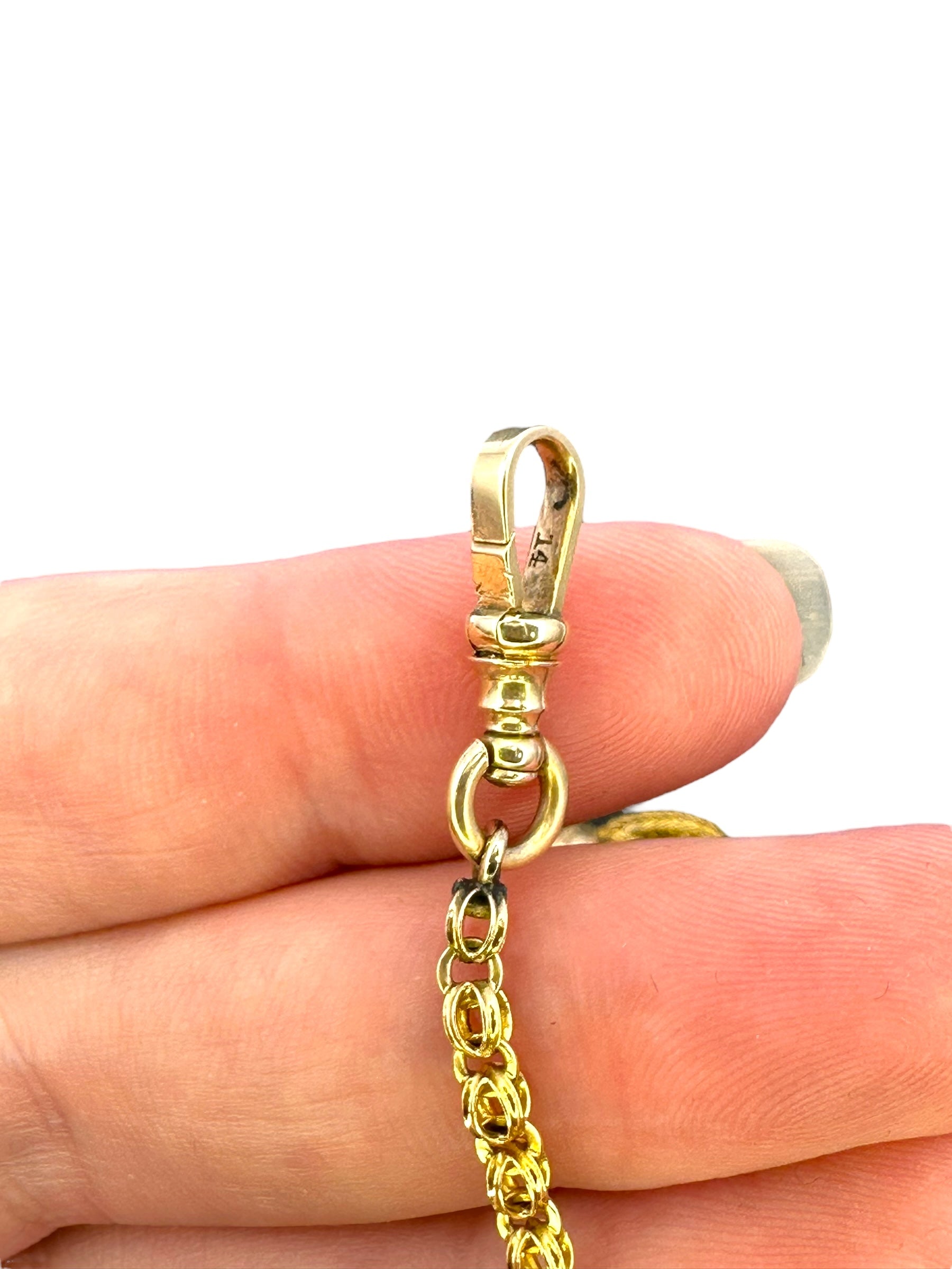 14k Yellow Gold Tassel Fob Chain