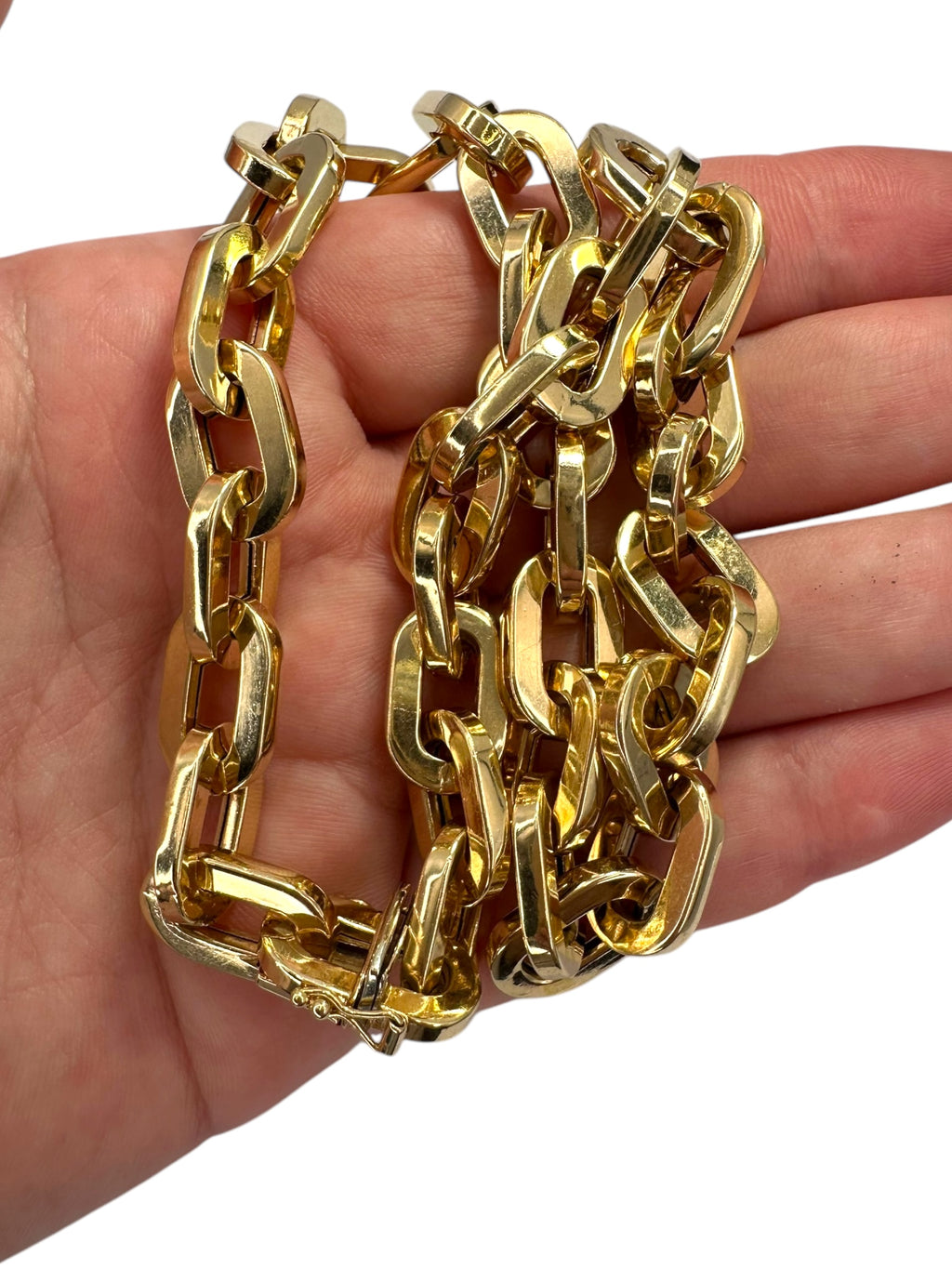 14k Chunky Chain Collar Necklace