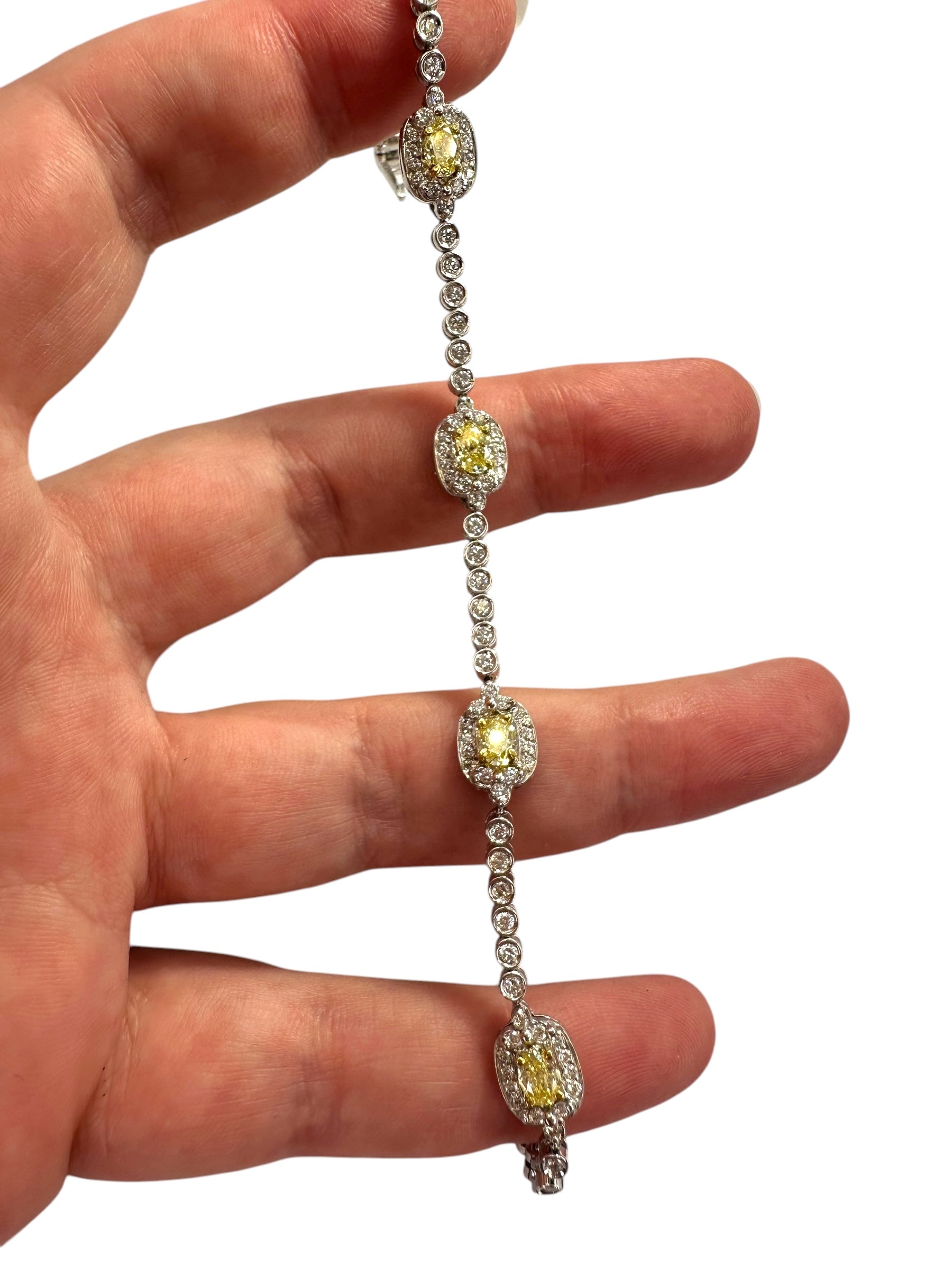18k Yellow and White Diamond Bracelet
