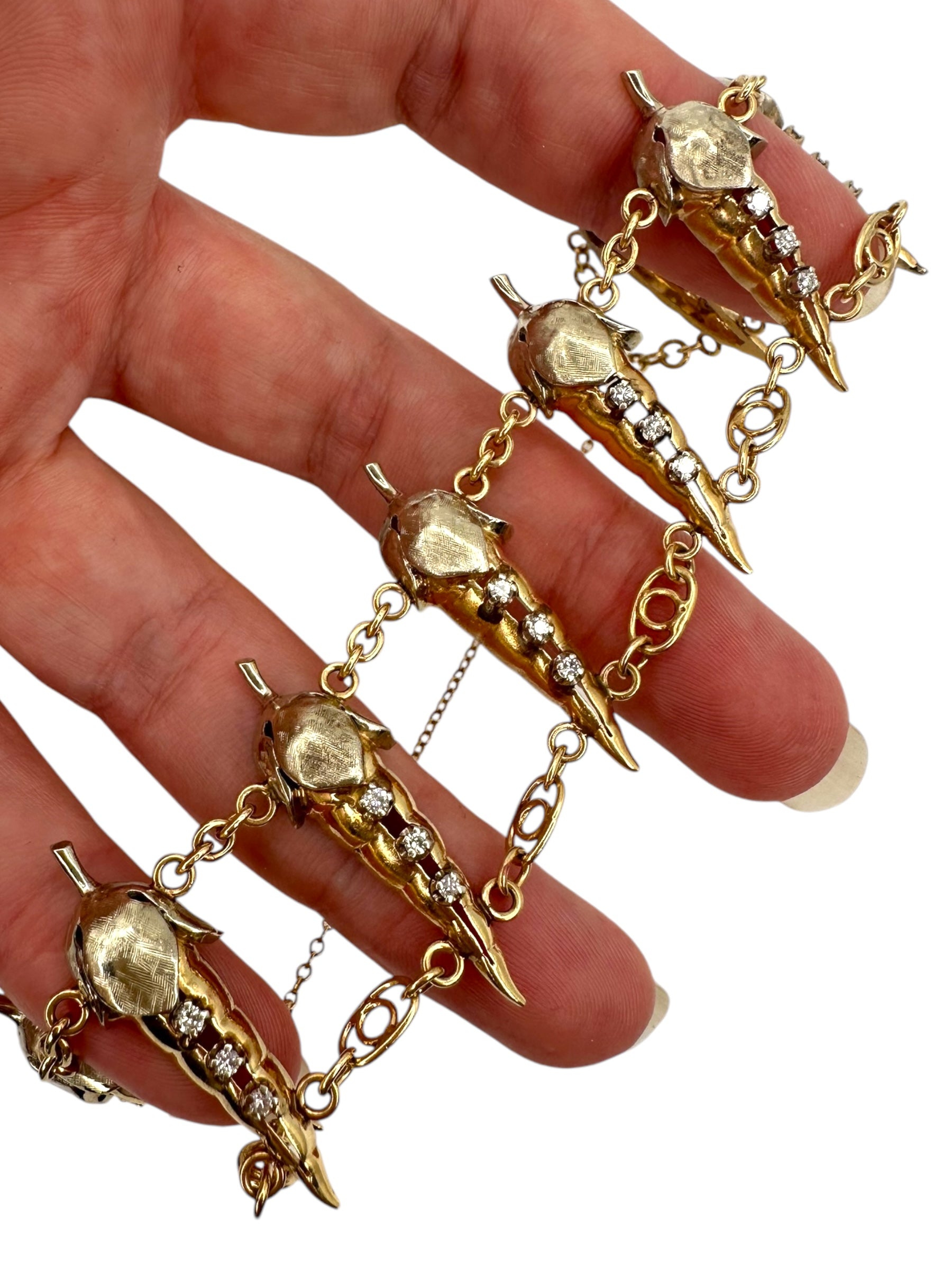 14k Diamond Pepper Bracelet