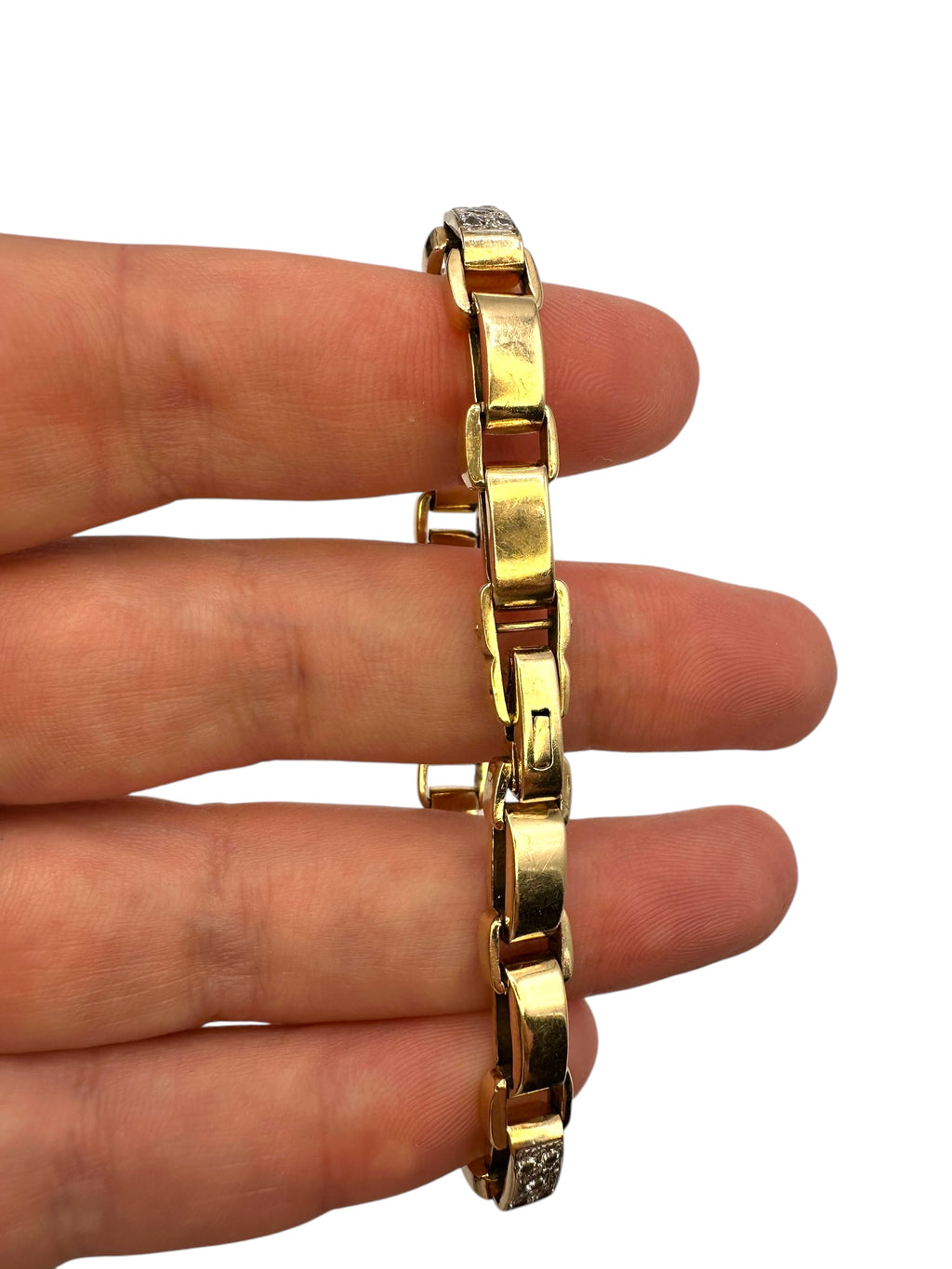 14k Diamond Chunky Chain Bracelet