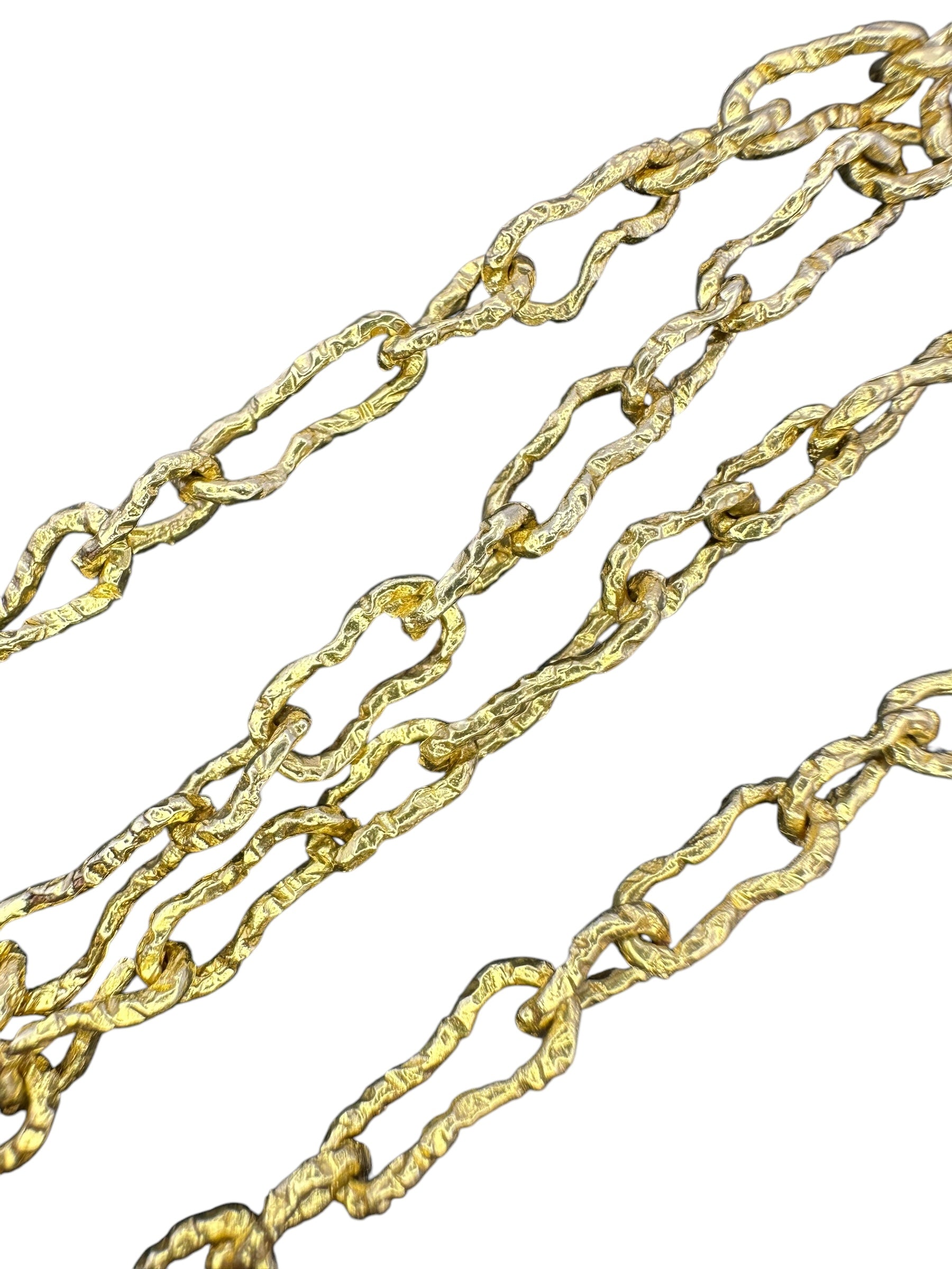 18k Organic Link Necklace