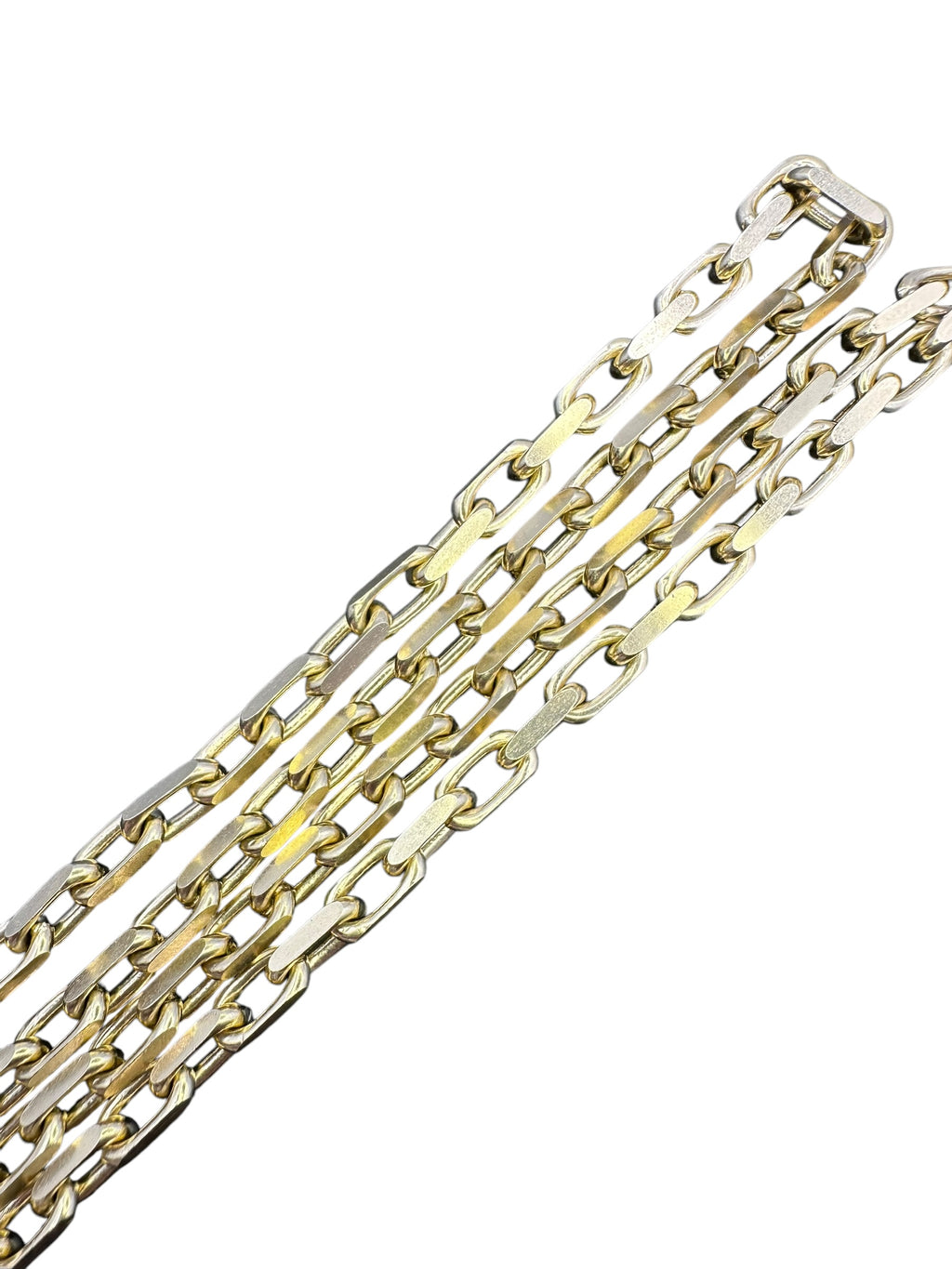 14k Cut Biker Link Chain Necklace - Large Link