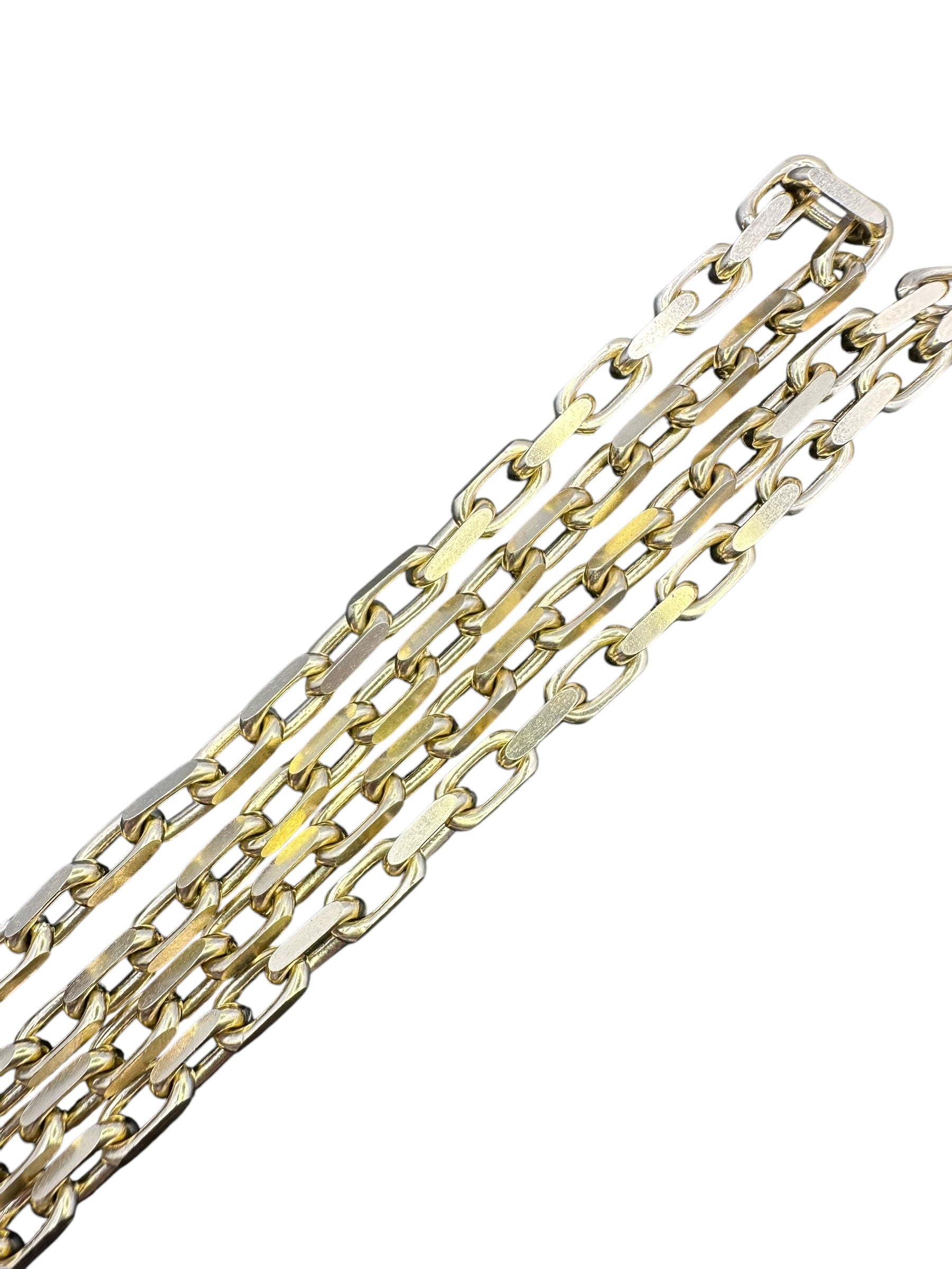 14k Cut Biker Link Chain Necklace - Large Link