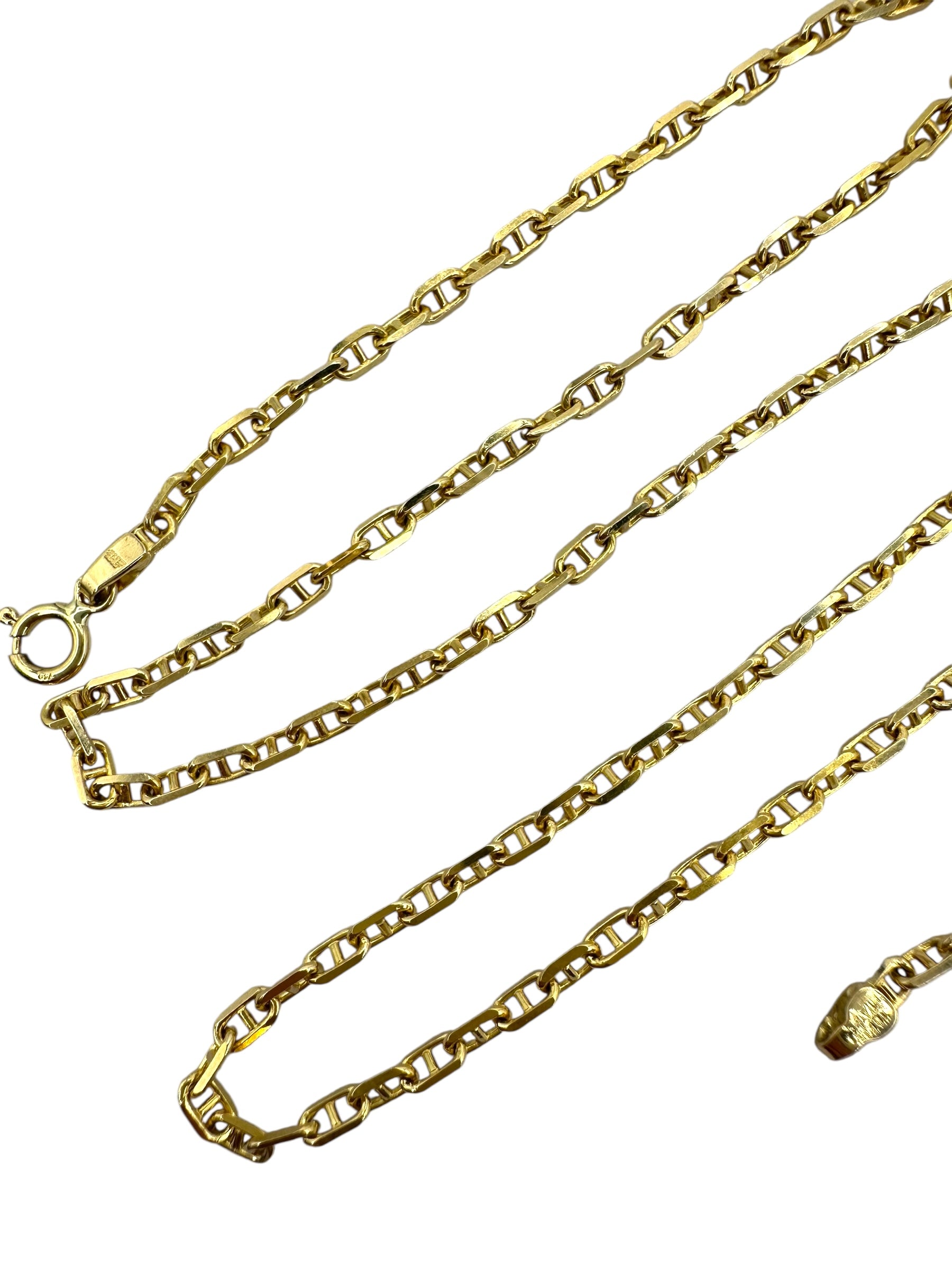 18k Anchor Link Necklace