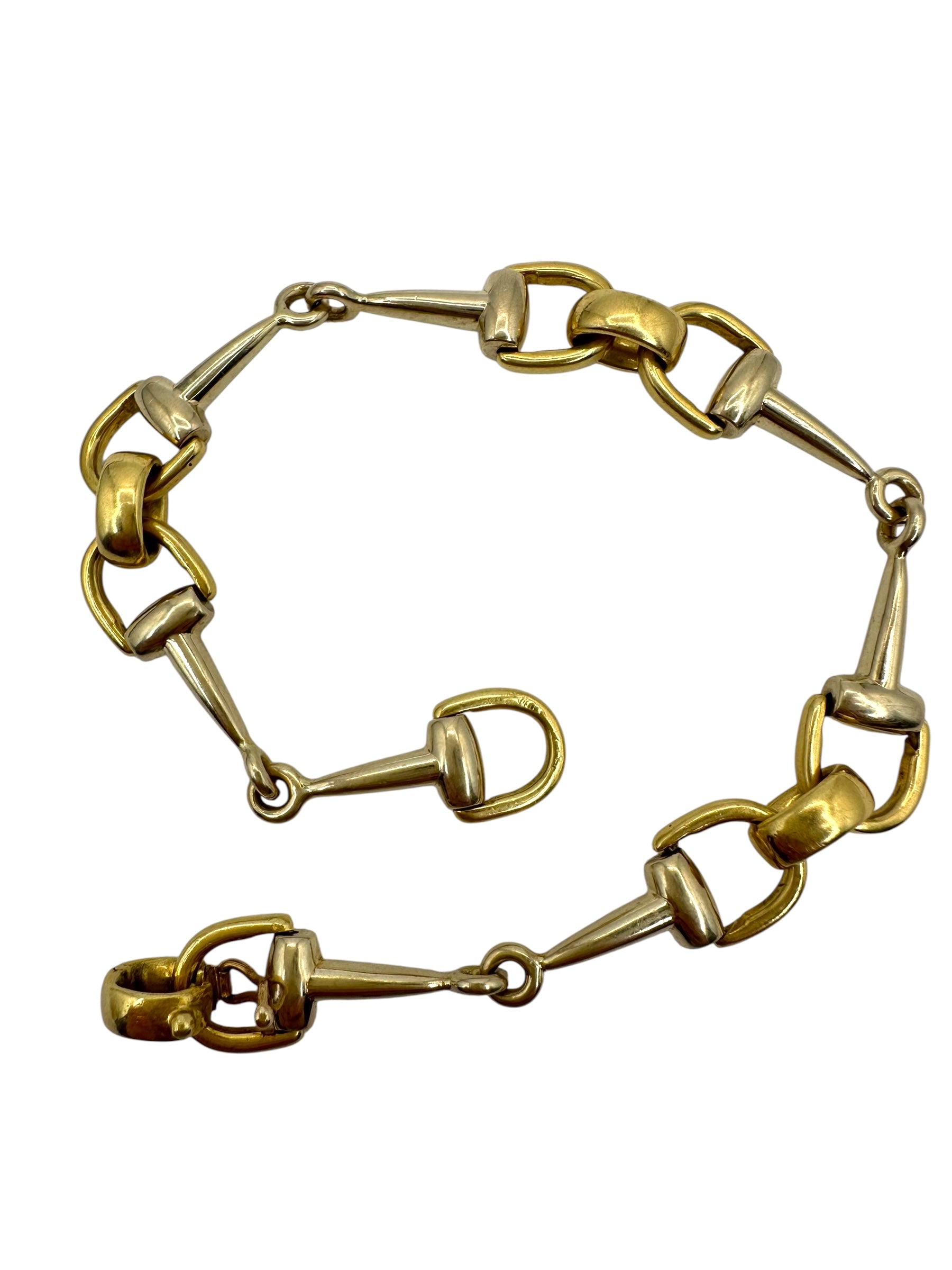 18k Two Tone Horse Bit Bracelet