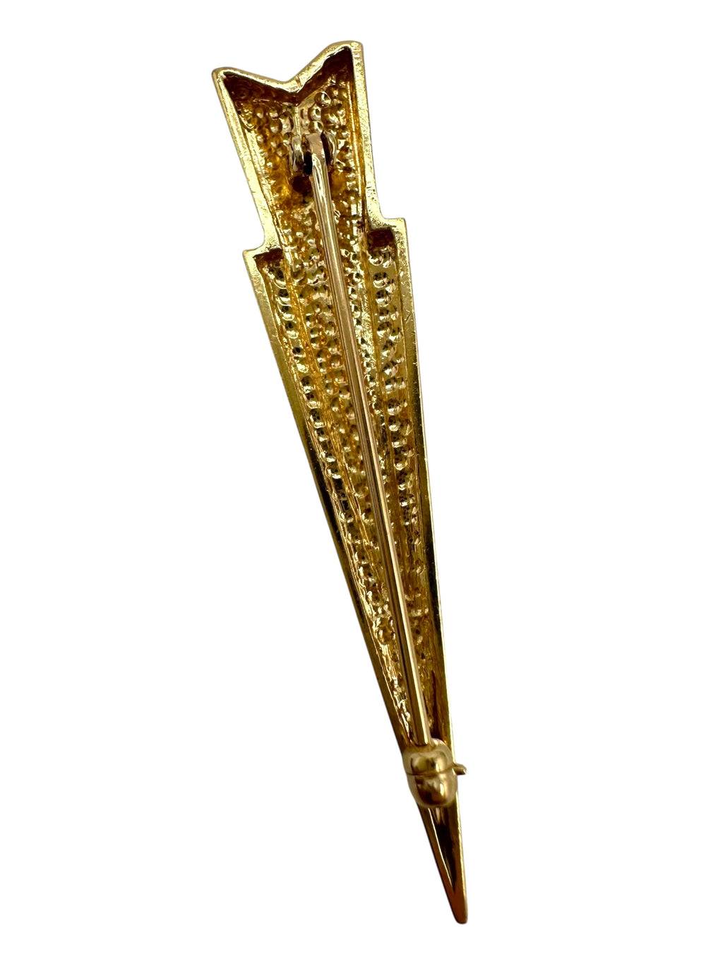 14k Arrow Head Diamond Brooch