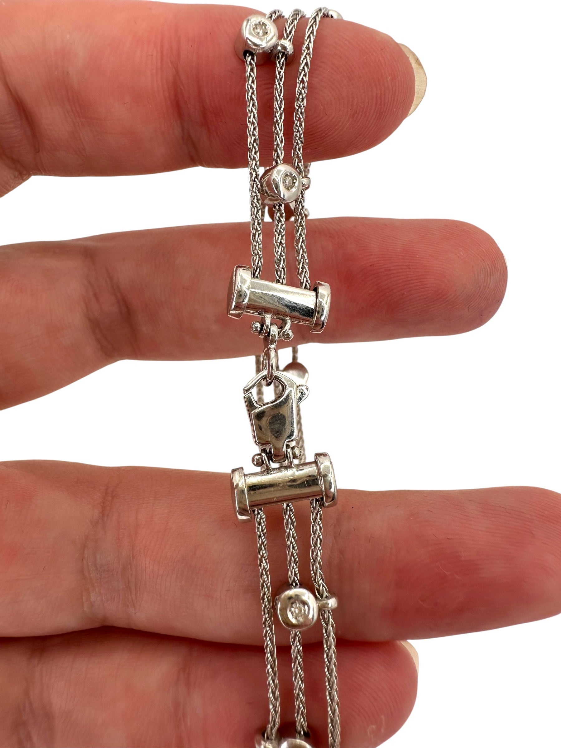 14k Floating Diamond Bracelet