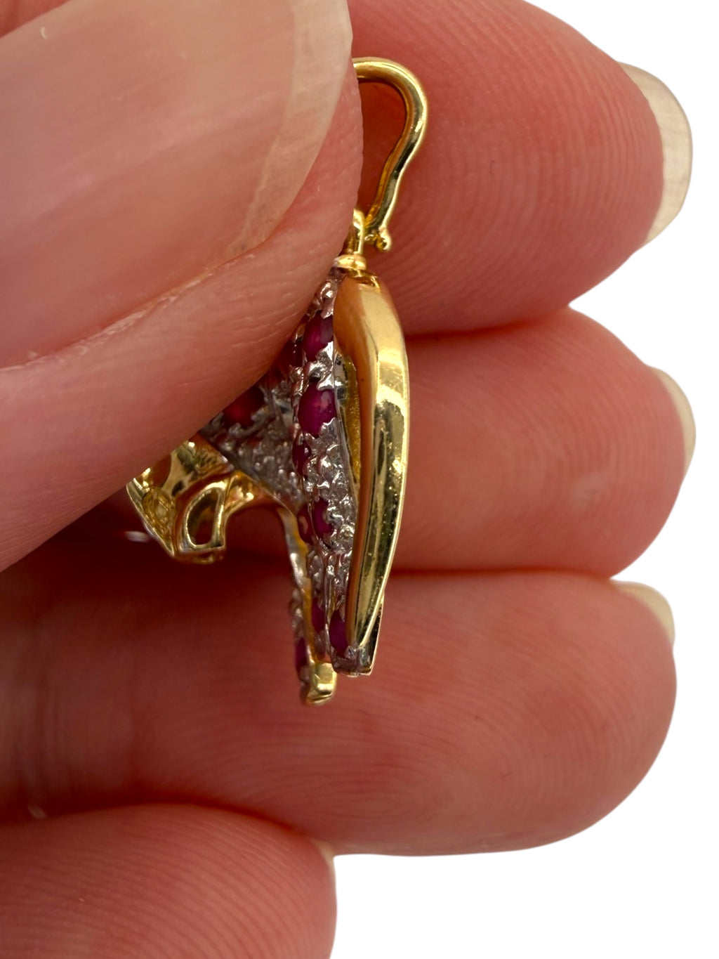 14k Ruby Panther Pendant
