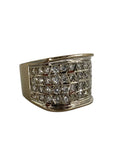 15k Diamond Geometric Ring
