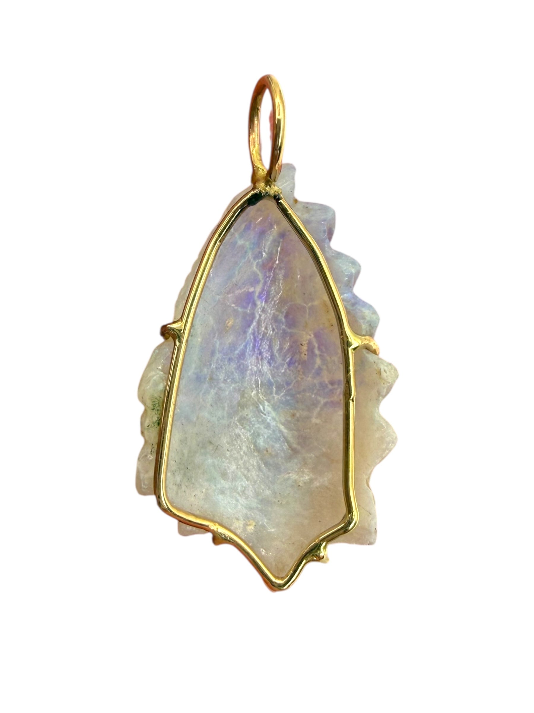 14k Indian Head Opal Pendant
