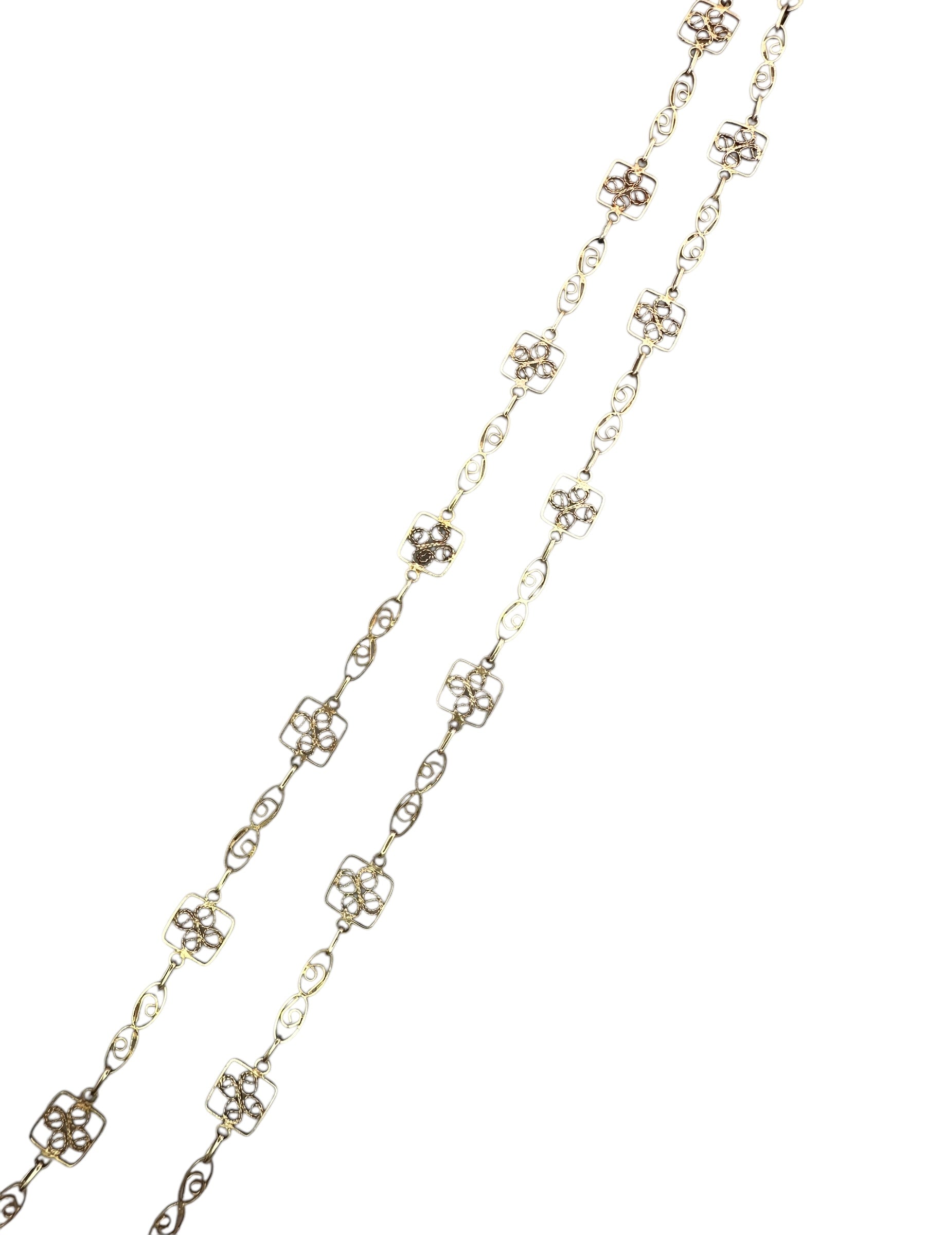 14k Filigree Delicate Necklace
