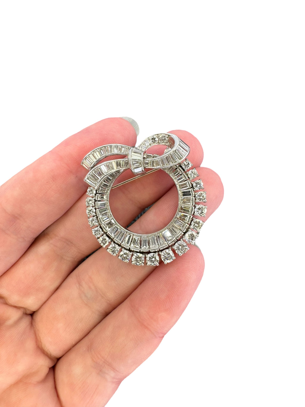 Platinum Diamond Wreath Brooch