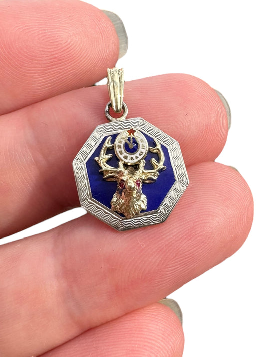 14k BPOE Elk Pendant