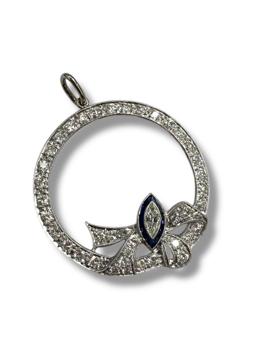 Platinum Diamond Wreath Pendant