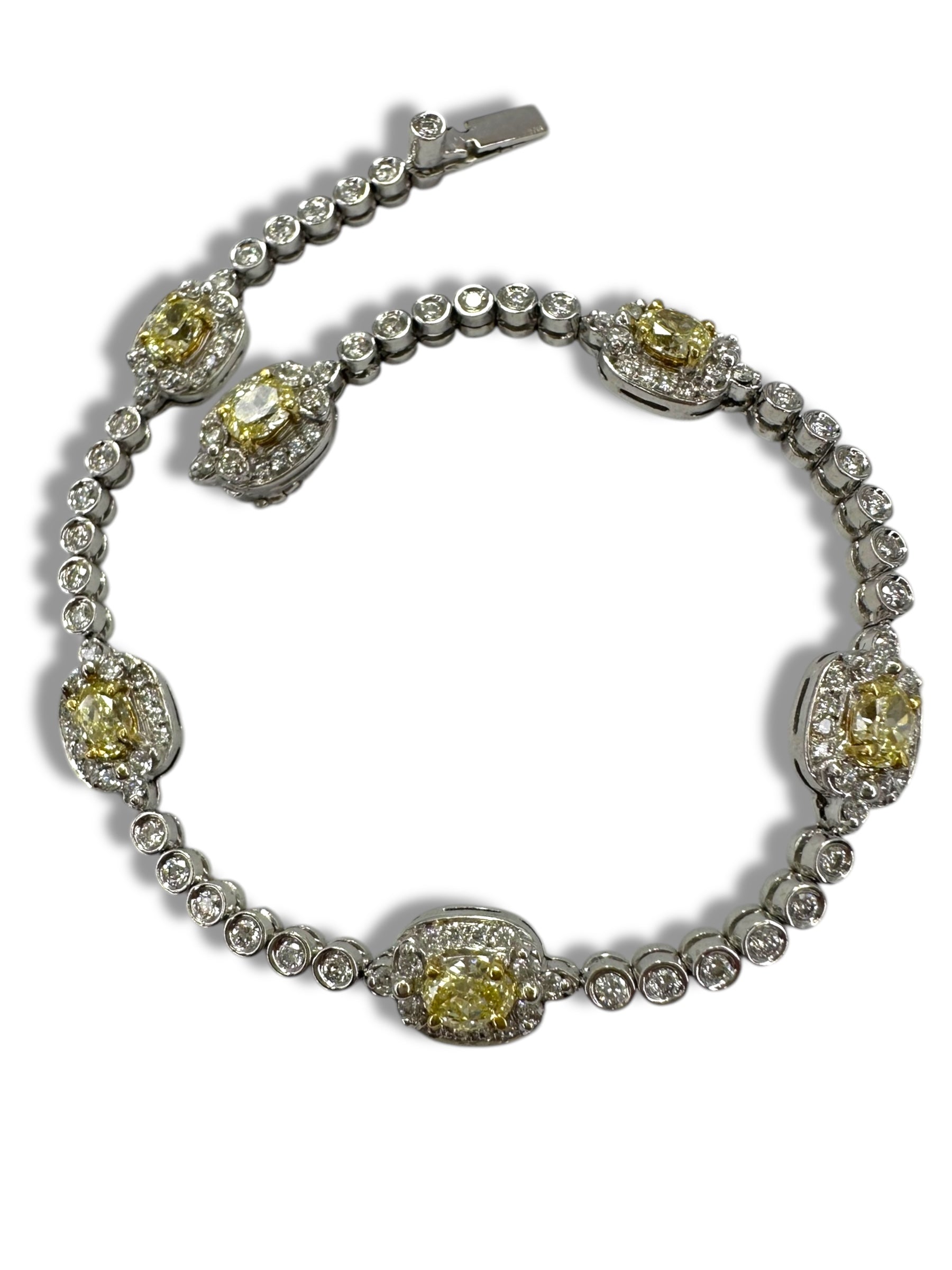 18k Yellow and White Diamond Bracelet