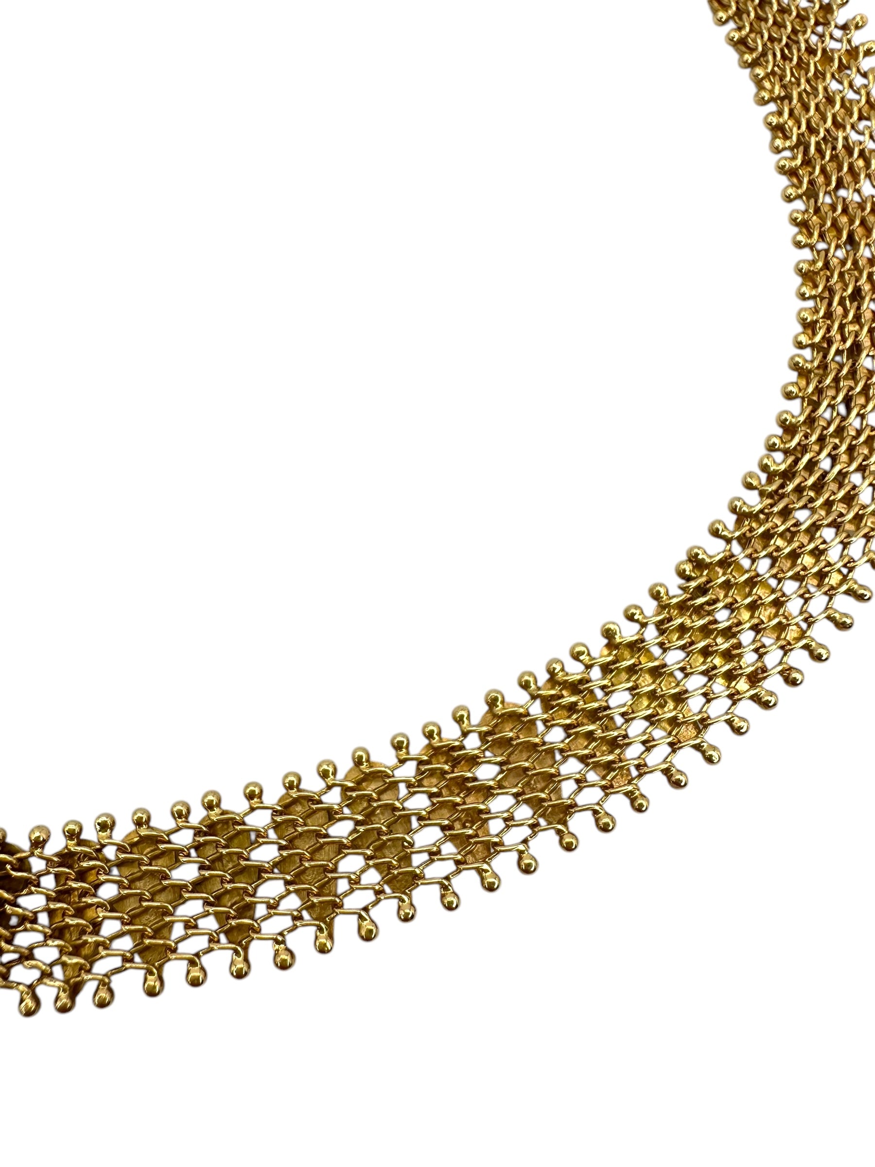 18k Flower Spike Collar Necklace