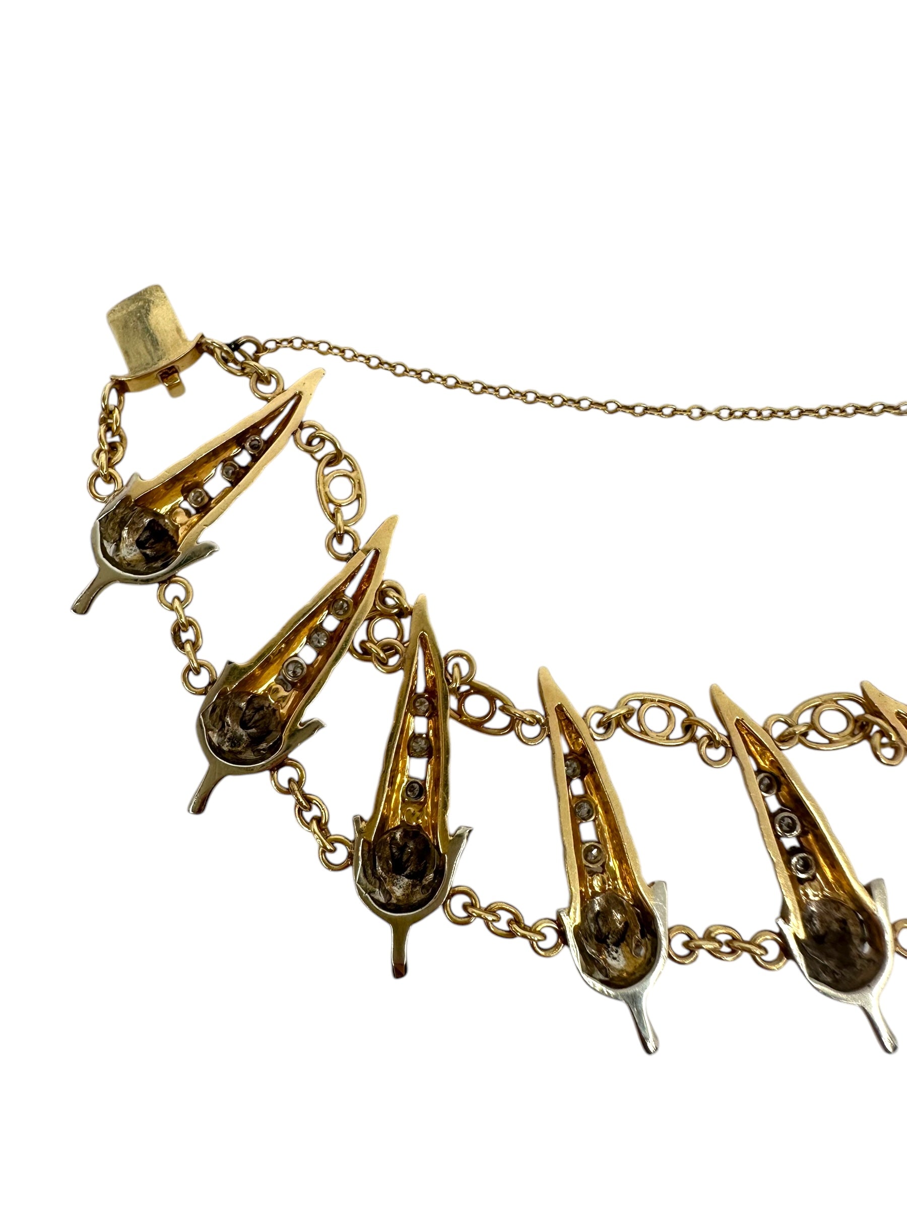 14k Diamond Pepper Bracelet
