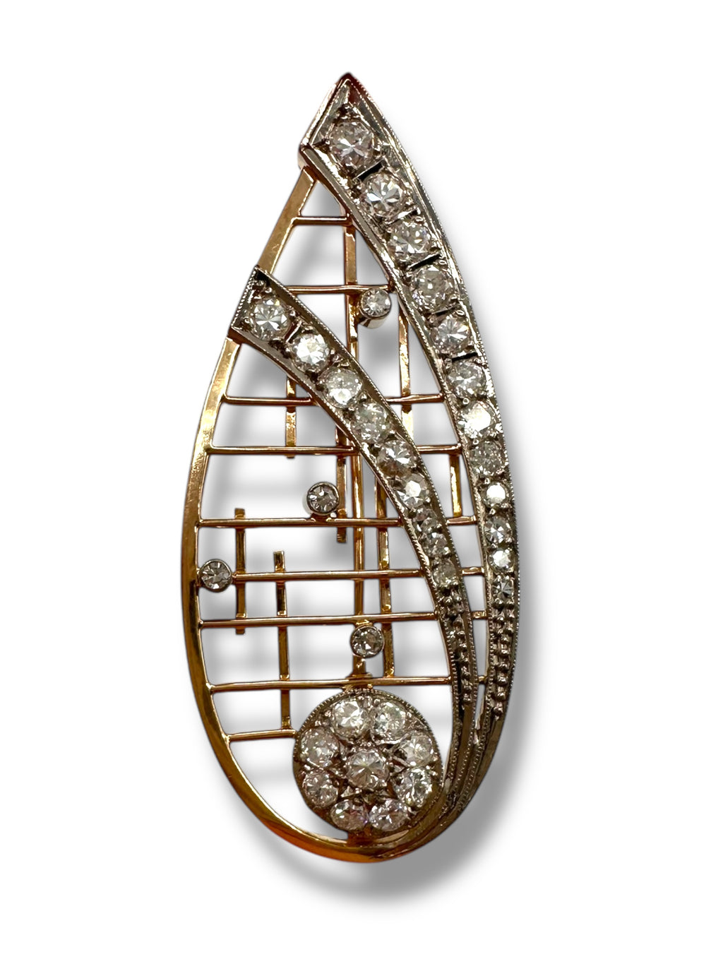 14k USSR Celestial Brooch