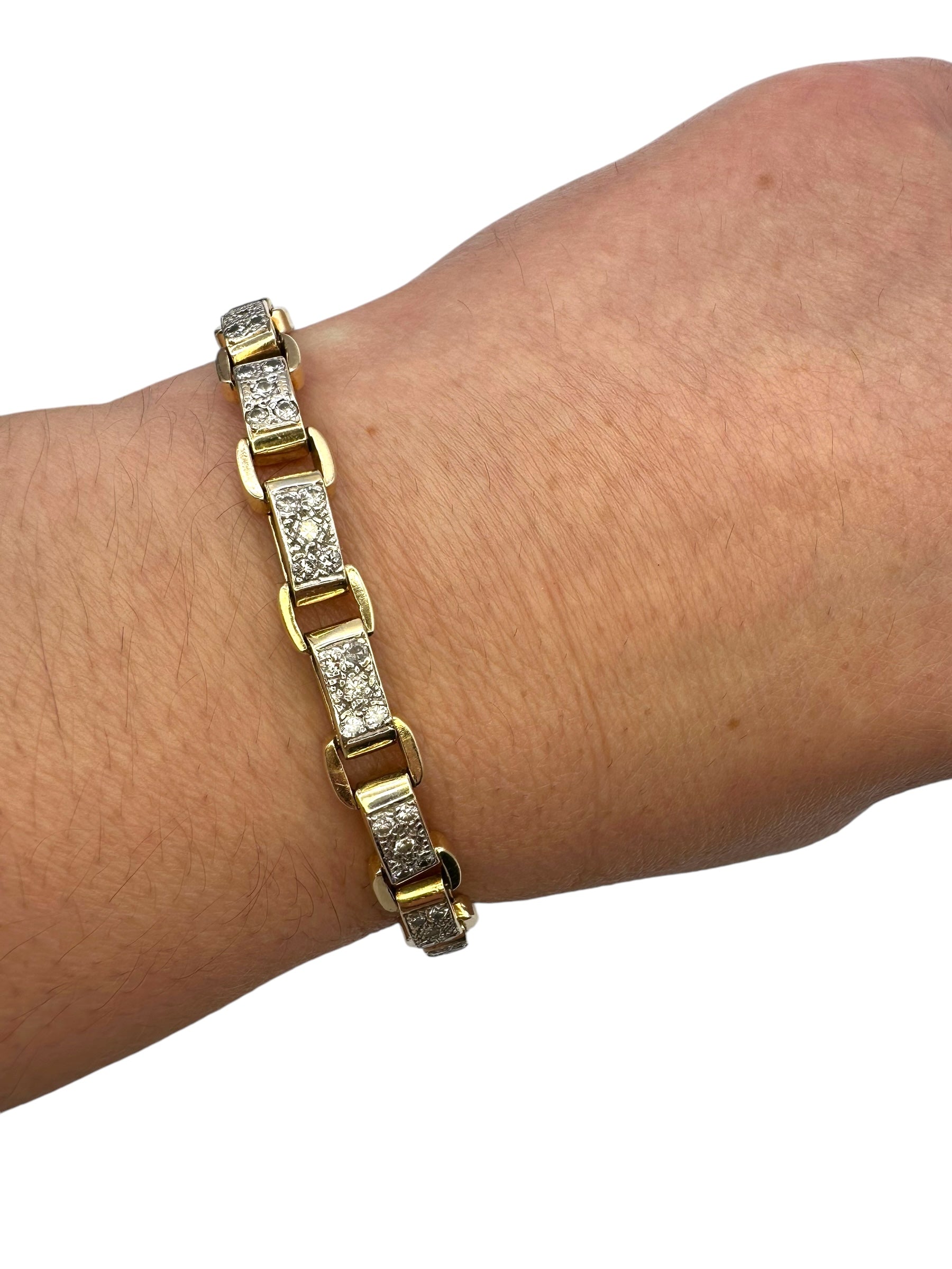 14k Diamond Chunky Chain Bracelet